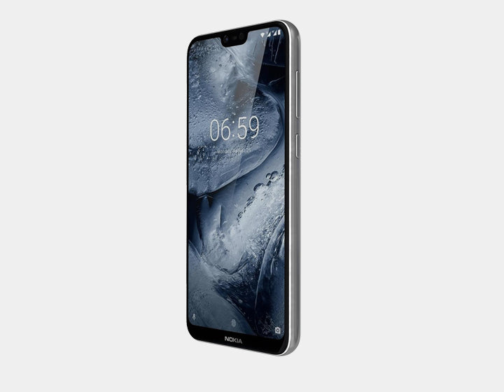 Nokia 6.1 Plus TA 1103 Unlocked Smartphone - 64GB ROM 4GB RAM Dual SIM GSM Android Phone (White) - Perfect for Travel, Business & Daily Use