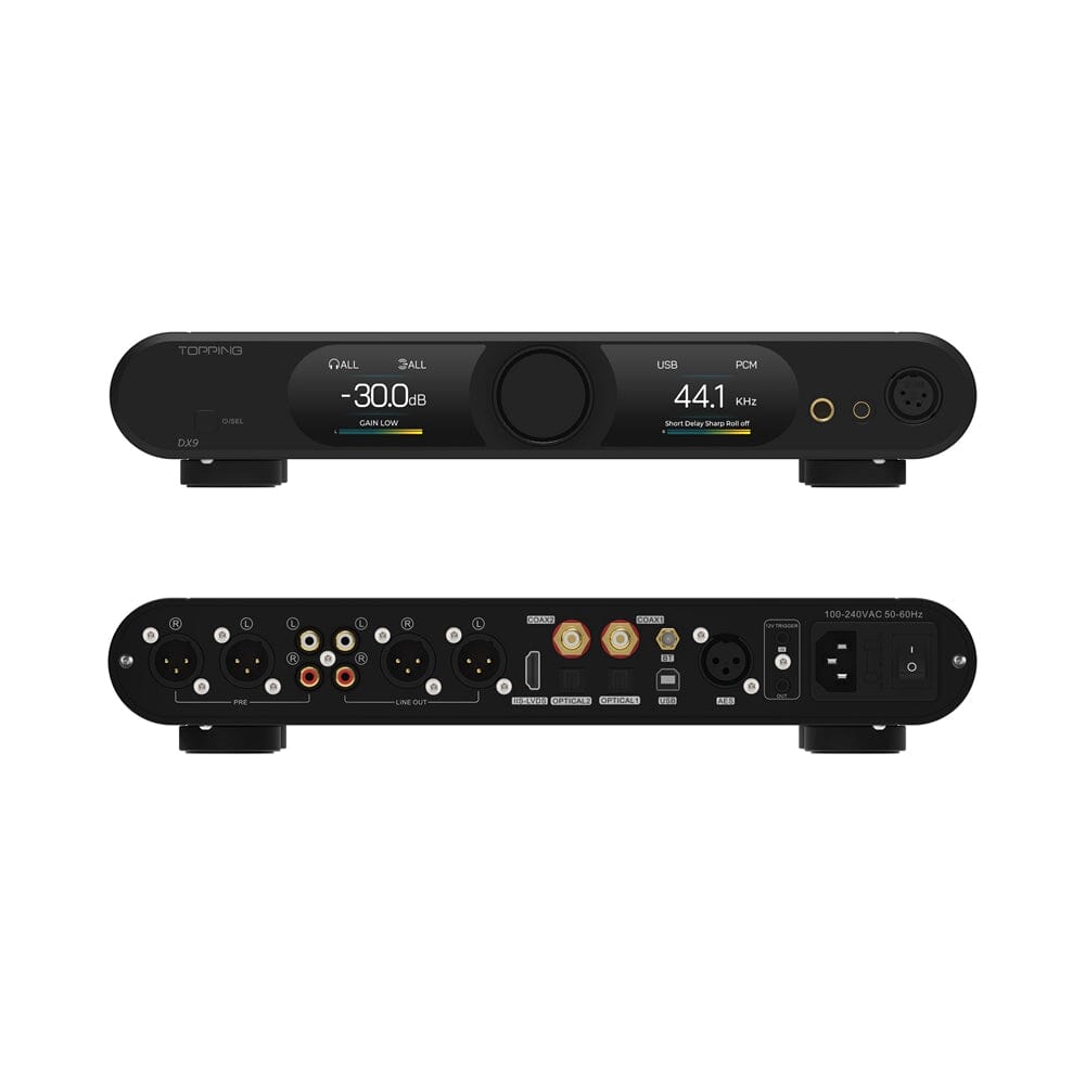 TOPPING DX9 Flagship AK4499EQ DAC Chipset DAC & Headphone Amplifier - High-Resolution Audio for Home Studio, Gaming & Music Listening