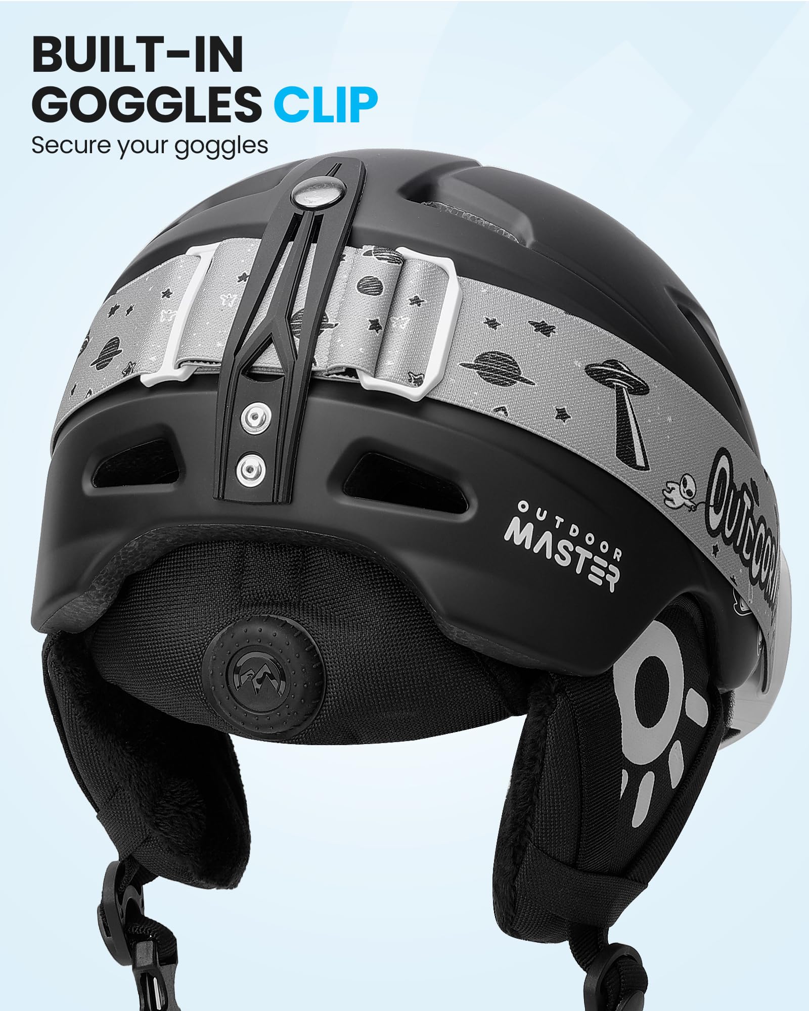 OutdoorMaster Anoa Kids Ski Helmet and Goggles Set - Certified Snowboard Helmet with Adjustable Fit & Shock-Absorbing EPS Core - Durable PC Shell Ski Goggles for Boys, Girls & Youth - Perfect for Snowboarding, Skiing & Winter Sports Safety Gear