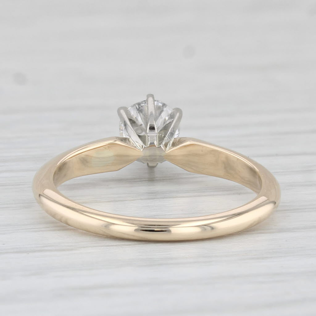 0.46ct Round Cut Solitaire Diamond Engagement Ring in 14K Gold - Size 6.25 - Perfect for Proposals, Anniversaries & Special Occasions