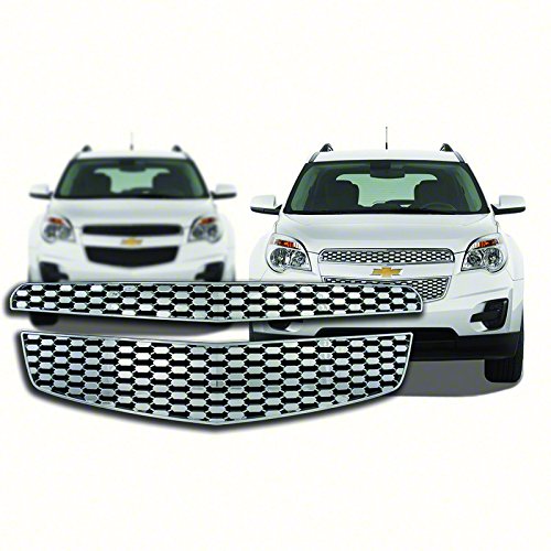 2012-2013 Chevy Equinox 2 Piece Chrome Grille Overlay - Upgrade Your Car's Front Grille for Enhanced Style & Protection - Perfect for Car Enthusiasts & Customization