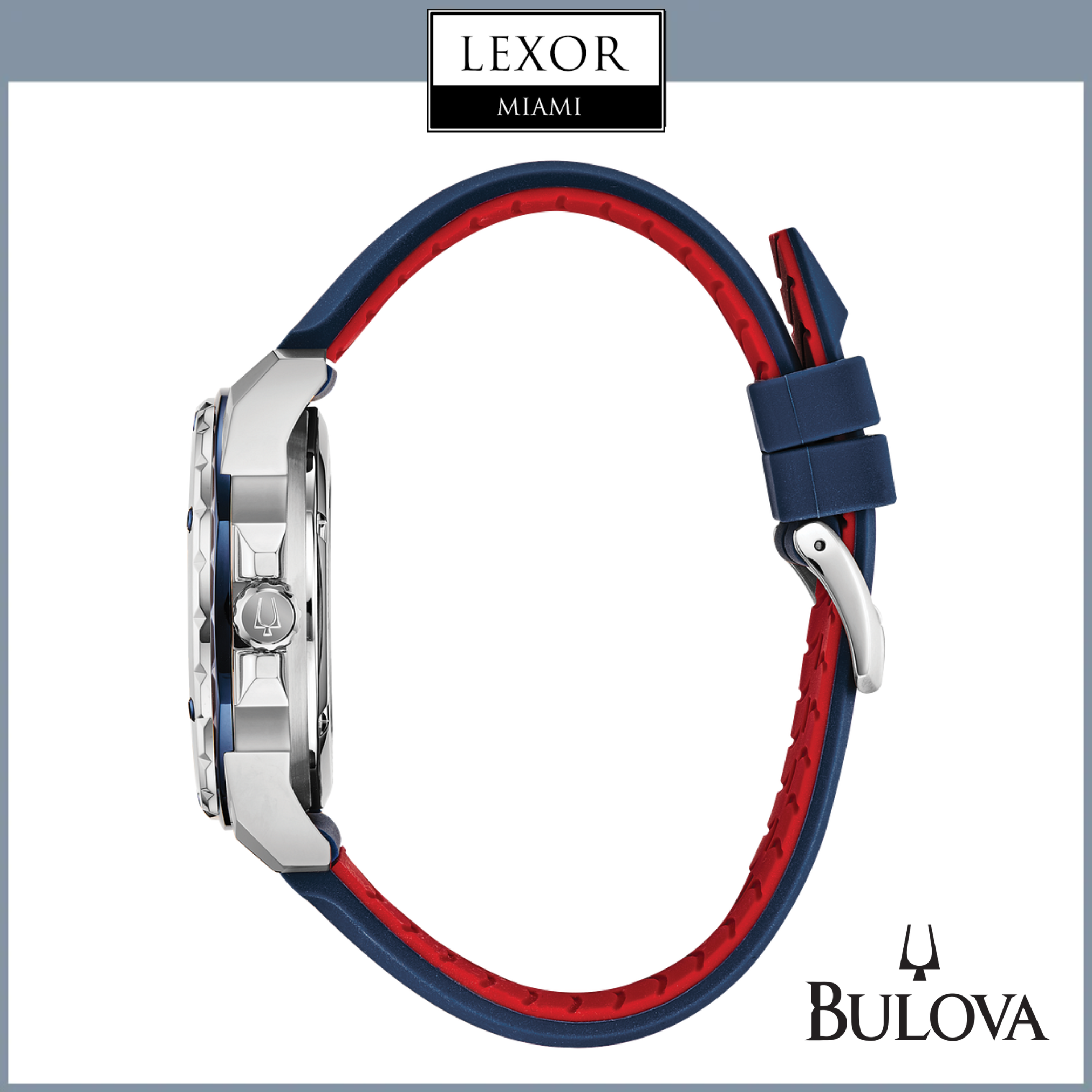 Bulova 98A225 Marine Star Men's Stainless Steel Chronograph Watch - Waterproof Diver Watch for Swimming, Sailing & Outdoor Adventures