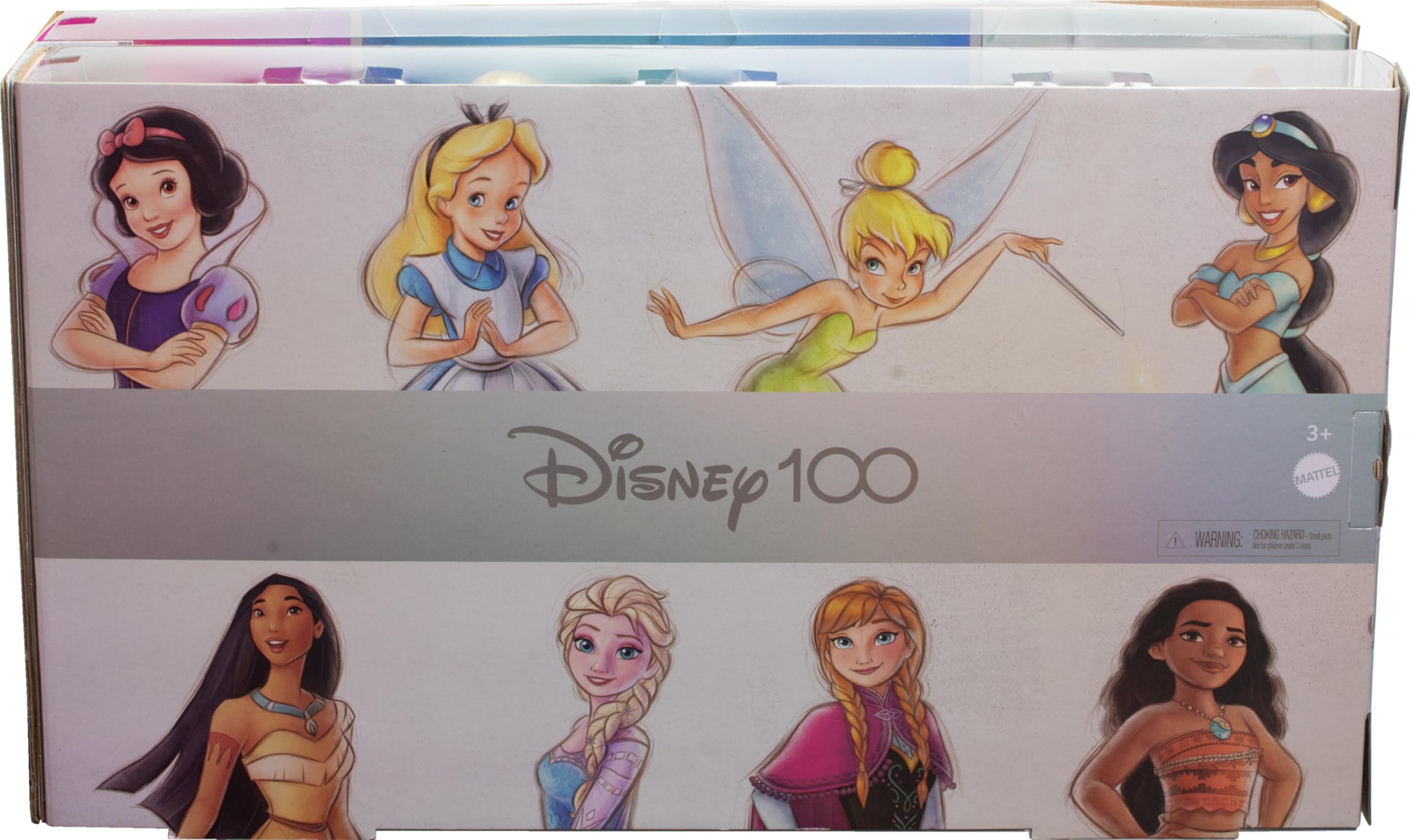 Mattel Disney 100th Anniversary 8-Pack Fashion Doll Set with Accessories - Inspired by Classic Disney Movies | Perfect for Collectors, Birthday Gifts & Playtime