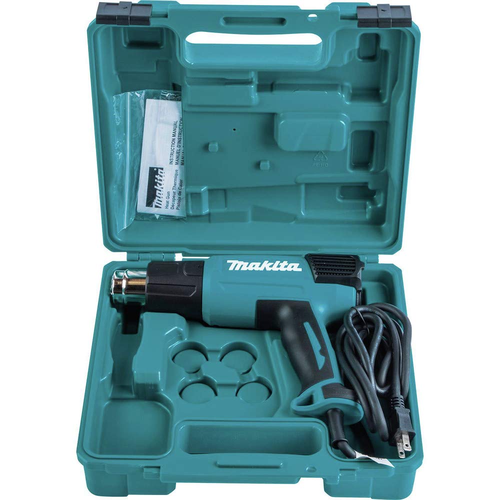 Makita HG6031VK Variable Temperature Heat Gun 1800W - Professional Hot Air Gun for Paint Stripping, Shrink Wrapping, Thawing Pipes, DIY Crafts & Home Repairs