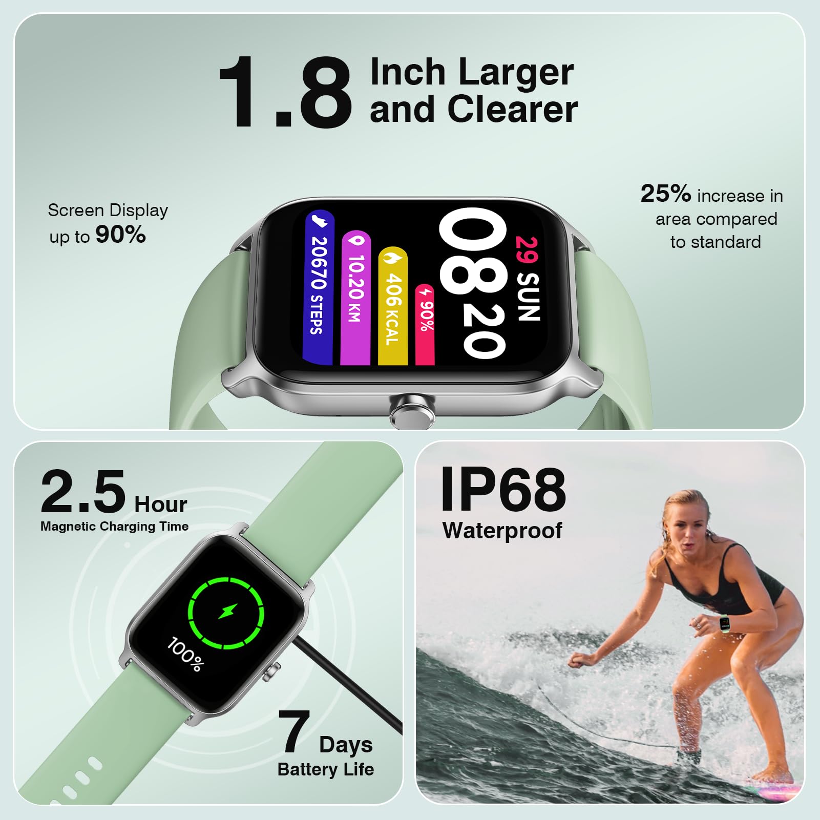 Smart Watches for Women - 1.8
