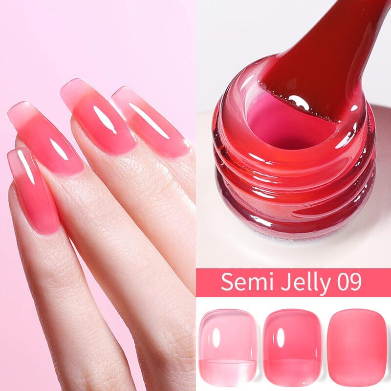 Hema-Free Jelly Gel Nail Polish - 15ml Long Lasting Soak Off UV LED Nail Art Polish for Manicure & Pedicure - Perfect for Nail Salons, Home Use & Gift Giving