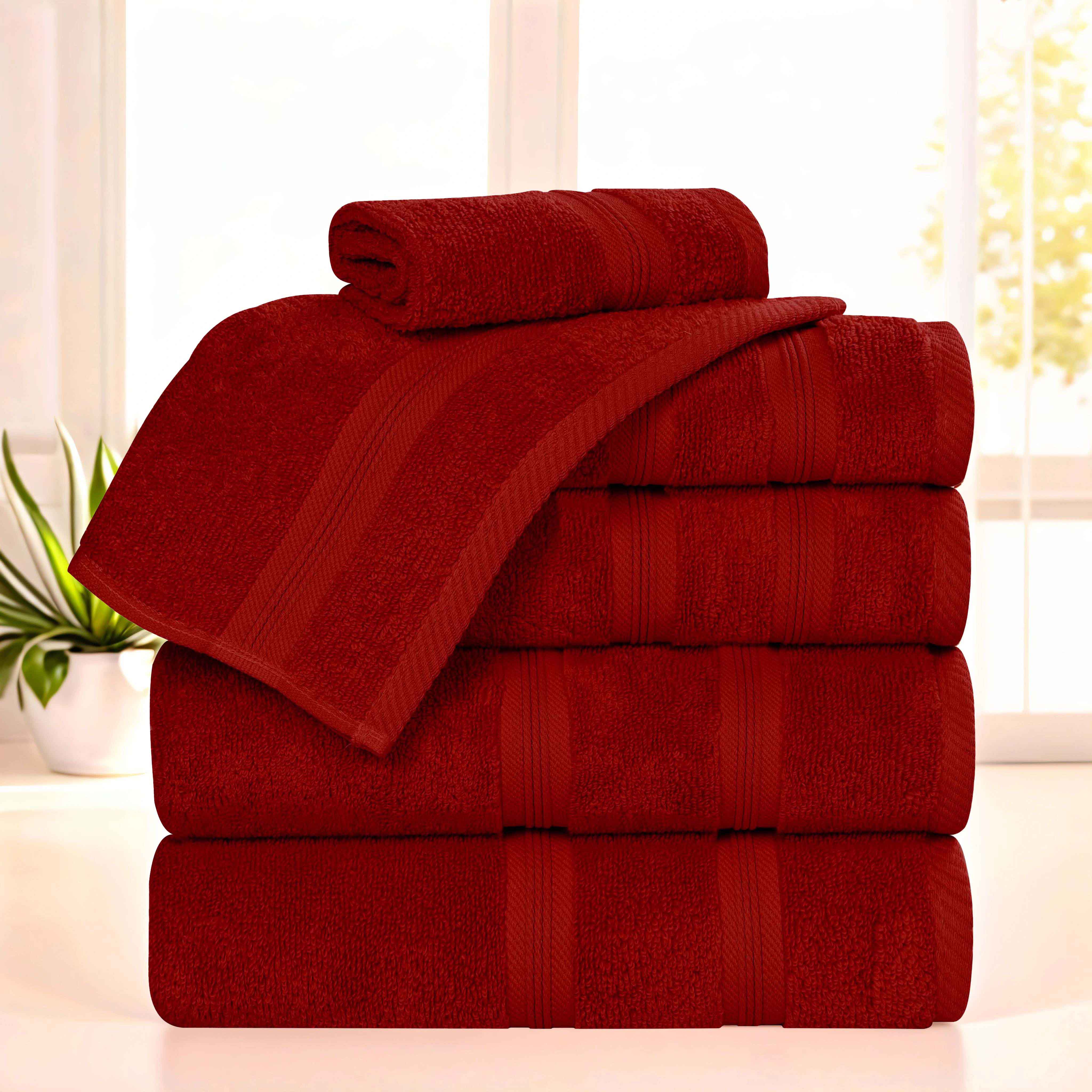 Premium 6-Piece Smart Dry Zero Twist Cotton Towel Set - Ultra Soft, Absorbent & Quick-Drying Bath Towels for Spa, Gym & Luxury Home Use