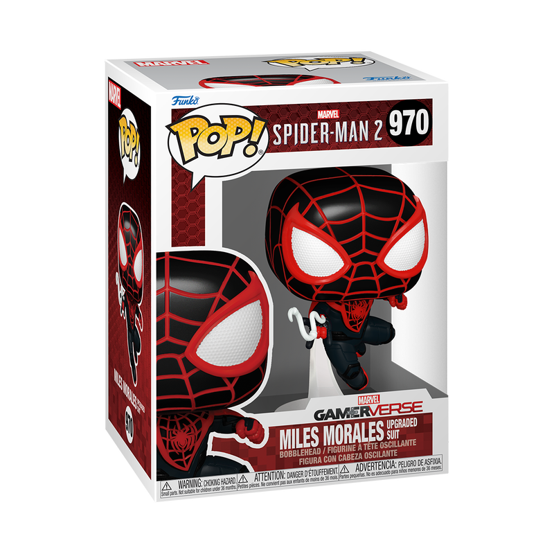 Miles Morales Funko Pop Marvel Spider-Man 2 Gameverse #970 with Protector Case - Collectible Action Figure for Marvel Fans, Gaming Enthusiasts & Pop Culture Collectors - Perfect for Display, Gifts & Home Decor