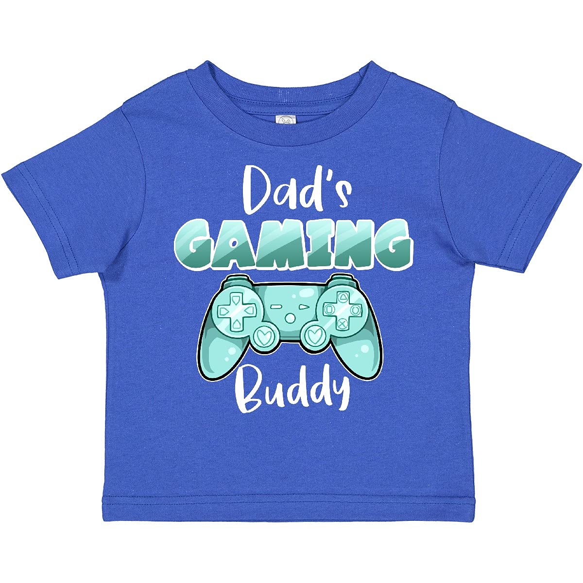 Inktastic Dad's Gaming Buddy - Aqua Controller Toddler T-Shirt | Cute Gamer Dad & Kid Matching Outfit for Father's Day & Family Game Nights