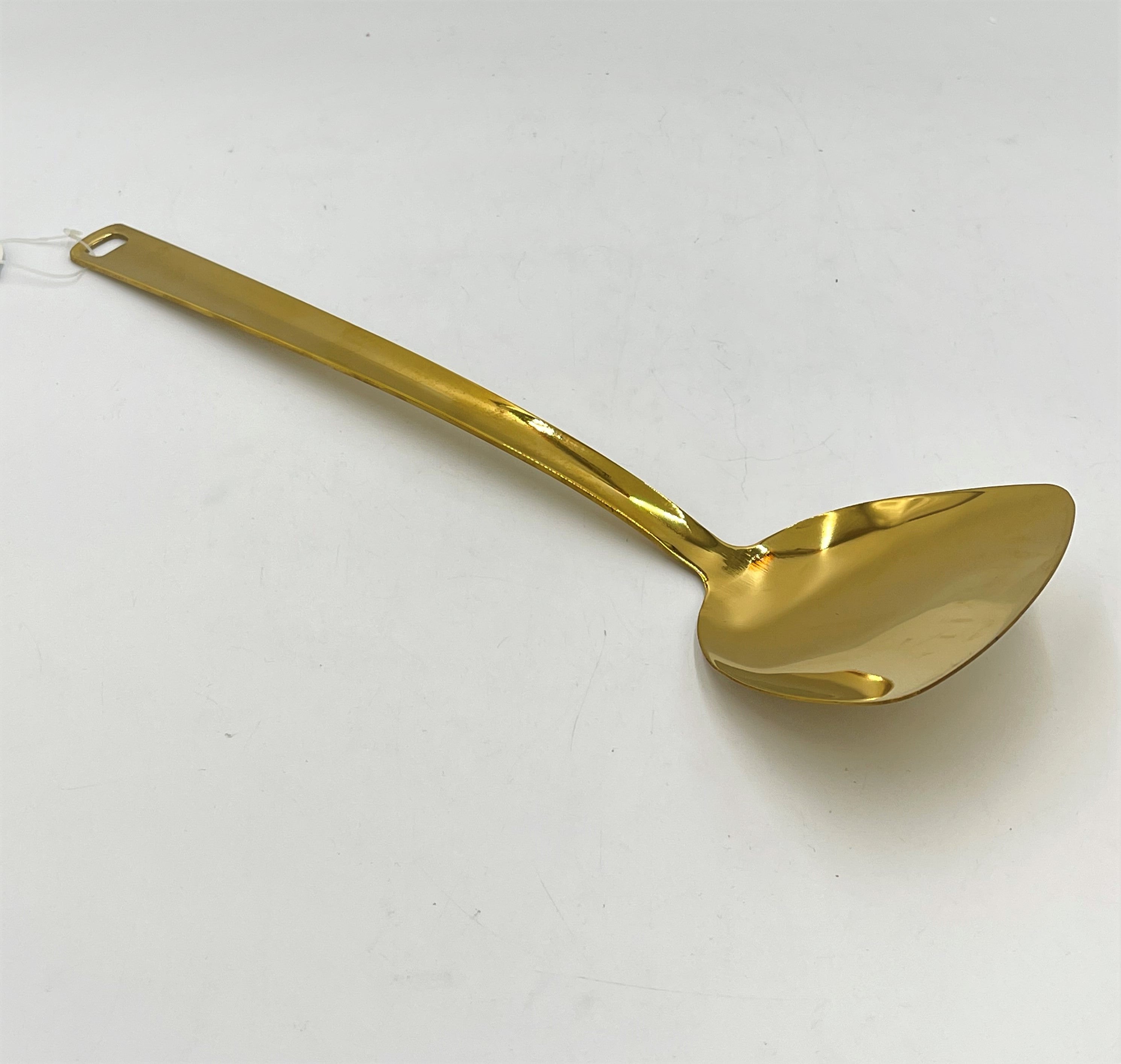 14x3.75 Inch Stainless Steel Long Handle Spatula - Gold Kitchen Utensil for Cooking, Baking, Flipping Pancakes & BBQ Grilling