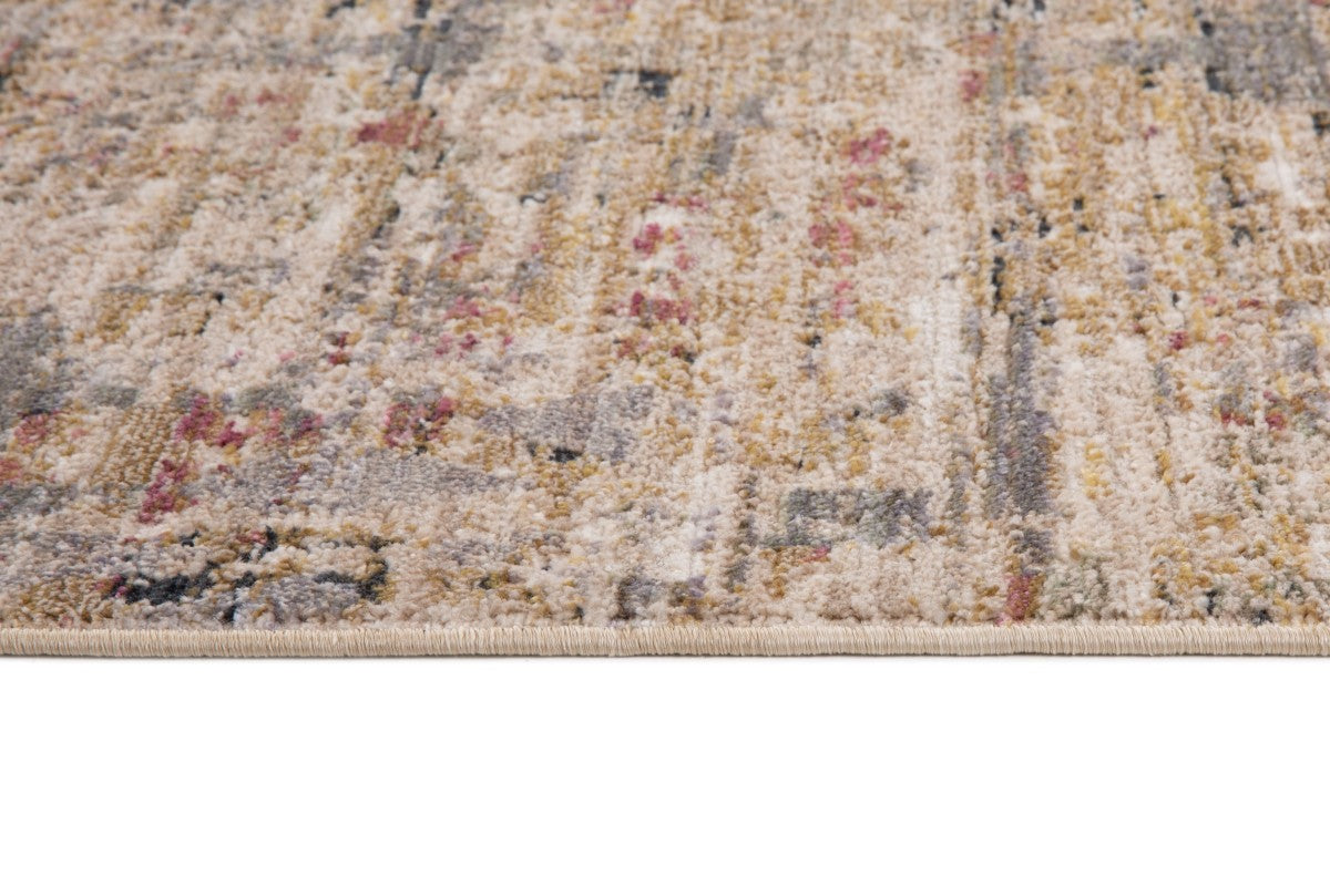 5' x 8' Area Rug in Tan, Brown & Rust - Soft Modern Living Room Rug for Bedroom, Dining Room & Home Decor
