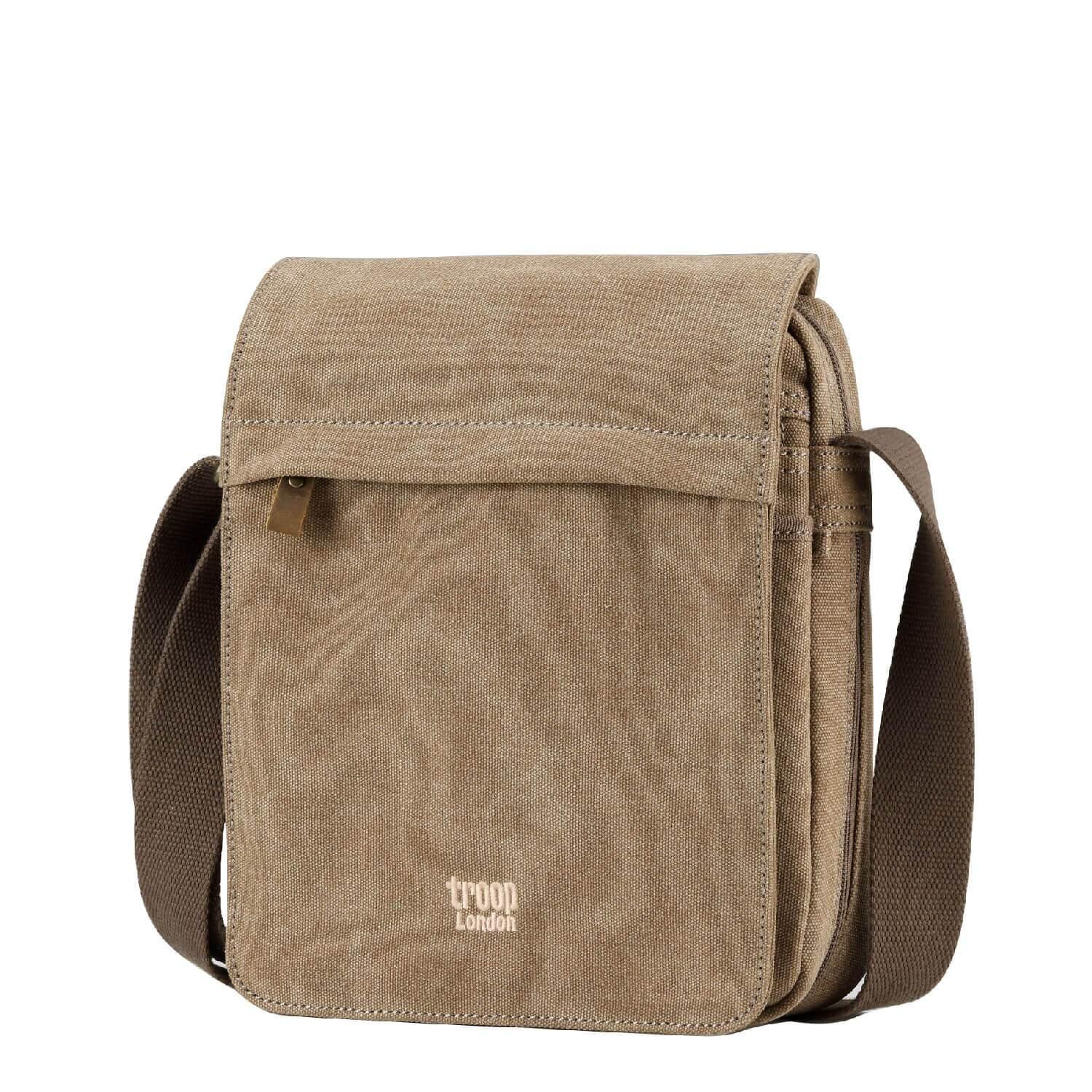 TRP0242 Troop London Classic Canvas Crossbody Bag for Men & Women - Stylish & Durable Shoulder Bag for Travel, Work & Everyday Use