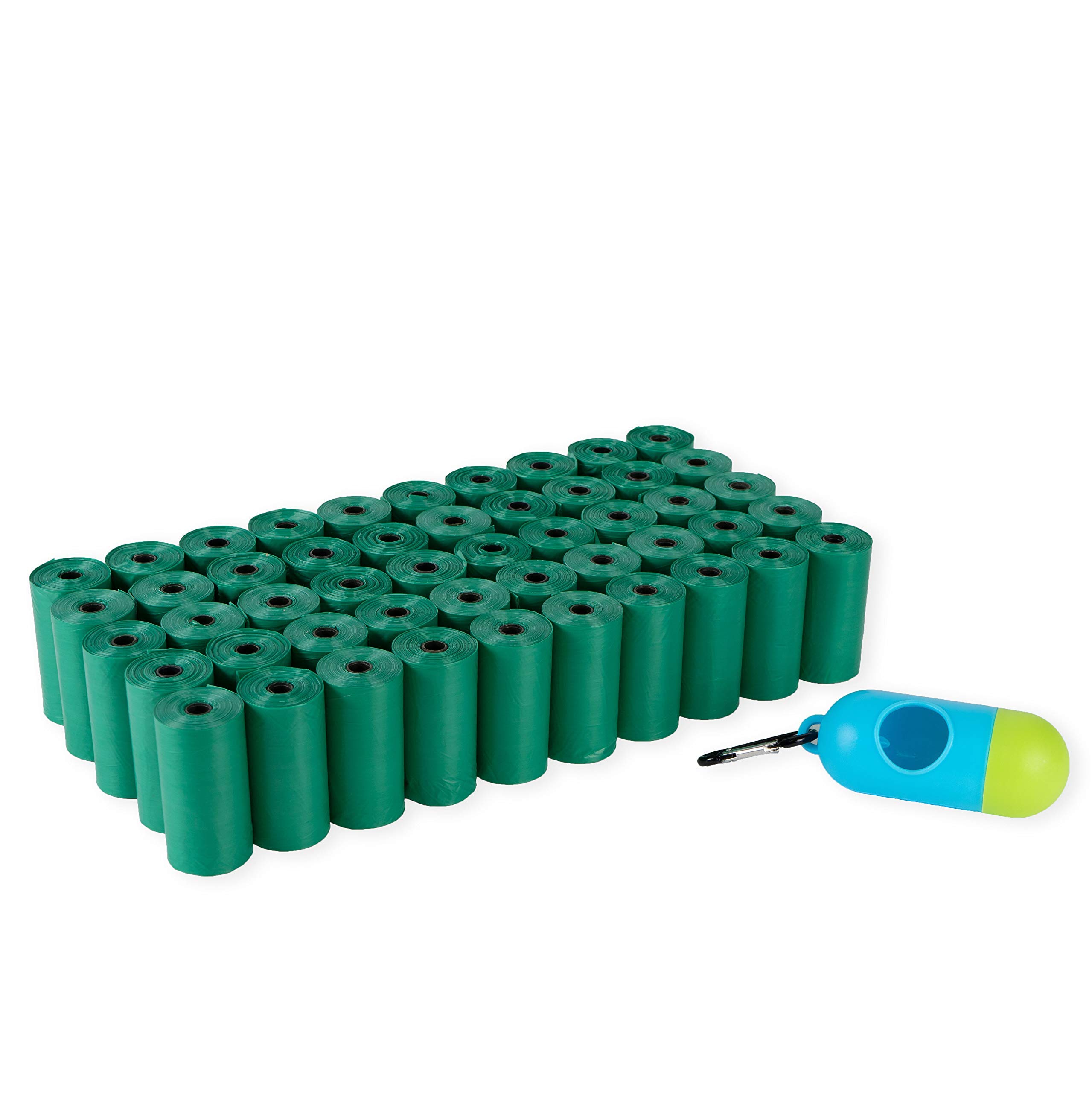 **PETSWORLD Biodegradable Scented Dog Poop Bags - 1500 Count, Leak-Proof & Odor-Controlling with Cucumber Fragrance, Includes Dispenser & Leash Clip - Perfect for Walks, Parks, and Travel**