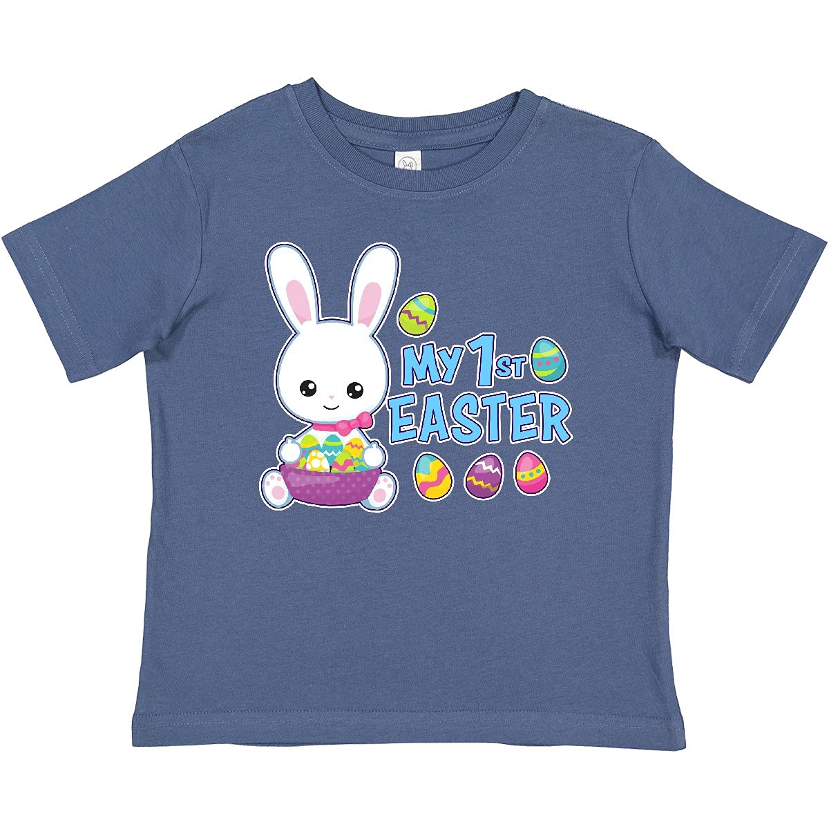 My 1st Easter with Bunny and Easter Basket Baby T-Shirt - Cute Easter Outfit for Babies & Toddlers - Perfect for Easter Photos, Egg Hunts & Family Celebrations