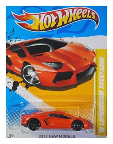 Hot Wheels 2012 Lamborghini Aventador Orange Die-Cast Car #12/247 - Limited Edition Collectible for Kids & Adults, Perfect for Display, Play & Racing Scenes