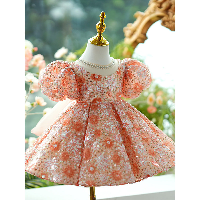 Sparkly Flower Girl Dress for Toddlers - Elegant Sequined Pageant Dress, First Communion Gown & Princess Party Outfit - Perfect for Weddings, Baptisms & Special Occasions