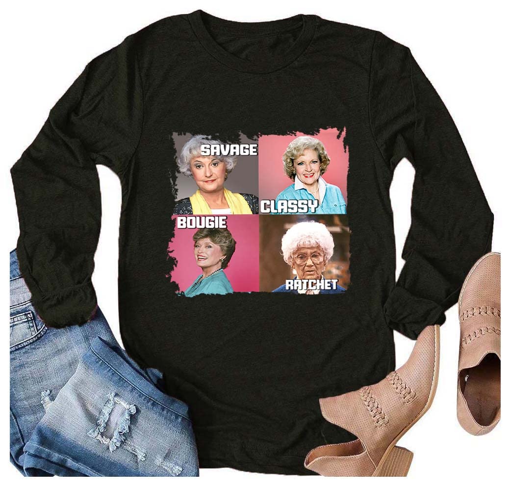 Stylish Savage Classy Long Sleeve Graphic T-Shirt for Women | Funny & Trendy Casual Top | Perfect for Parties, Outings & Everyday Wear