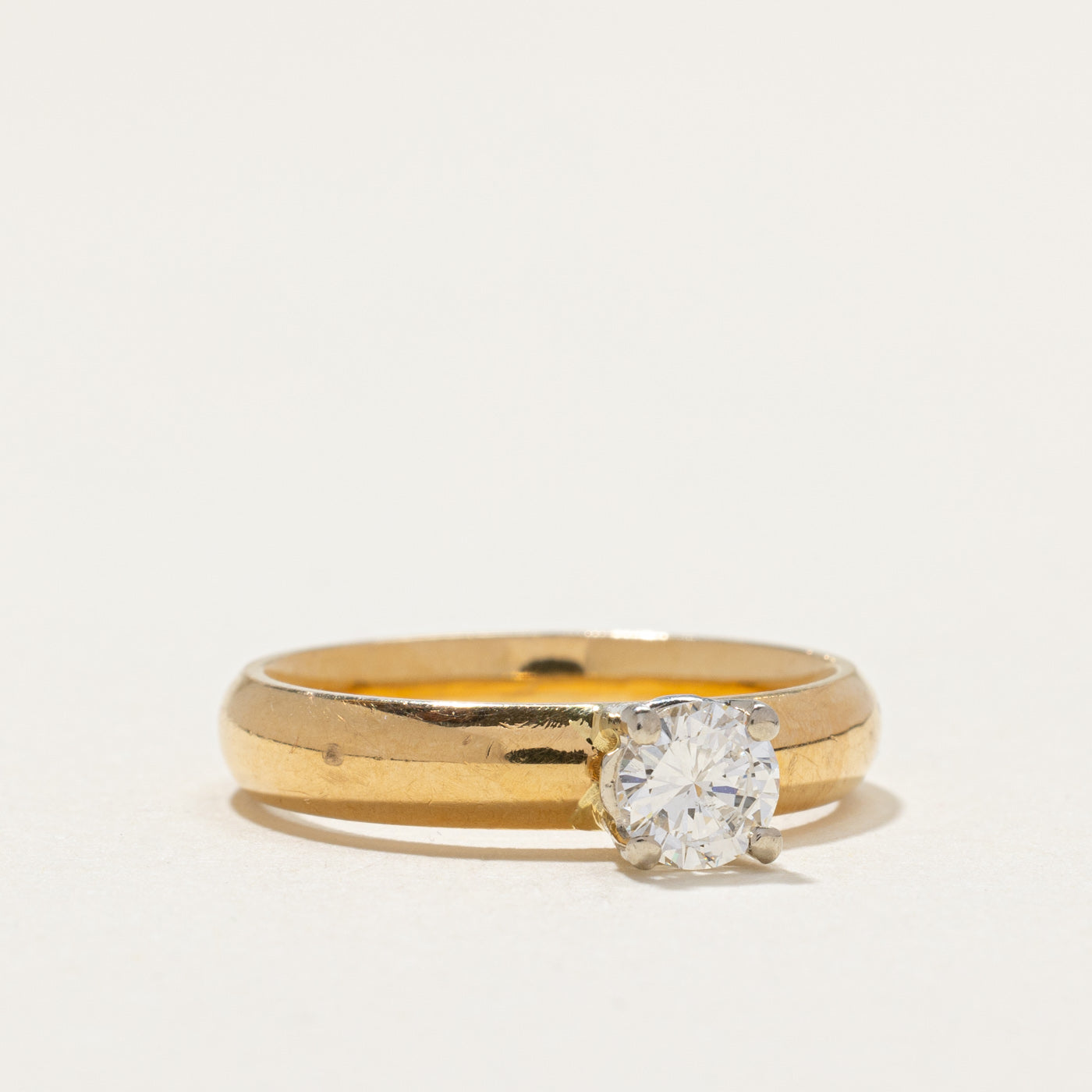 0.48ct Solitaire Diamond Engagement Ring for Women - Size 6.5 | Classic Round Cut Wedding Band | Perfect Proposal Gift & Anniversary Jewelry for Her