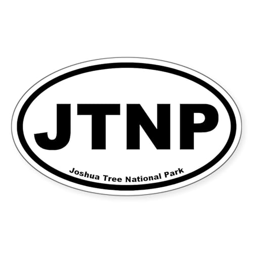White - Joshua Tree National Park Oval Sticker