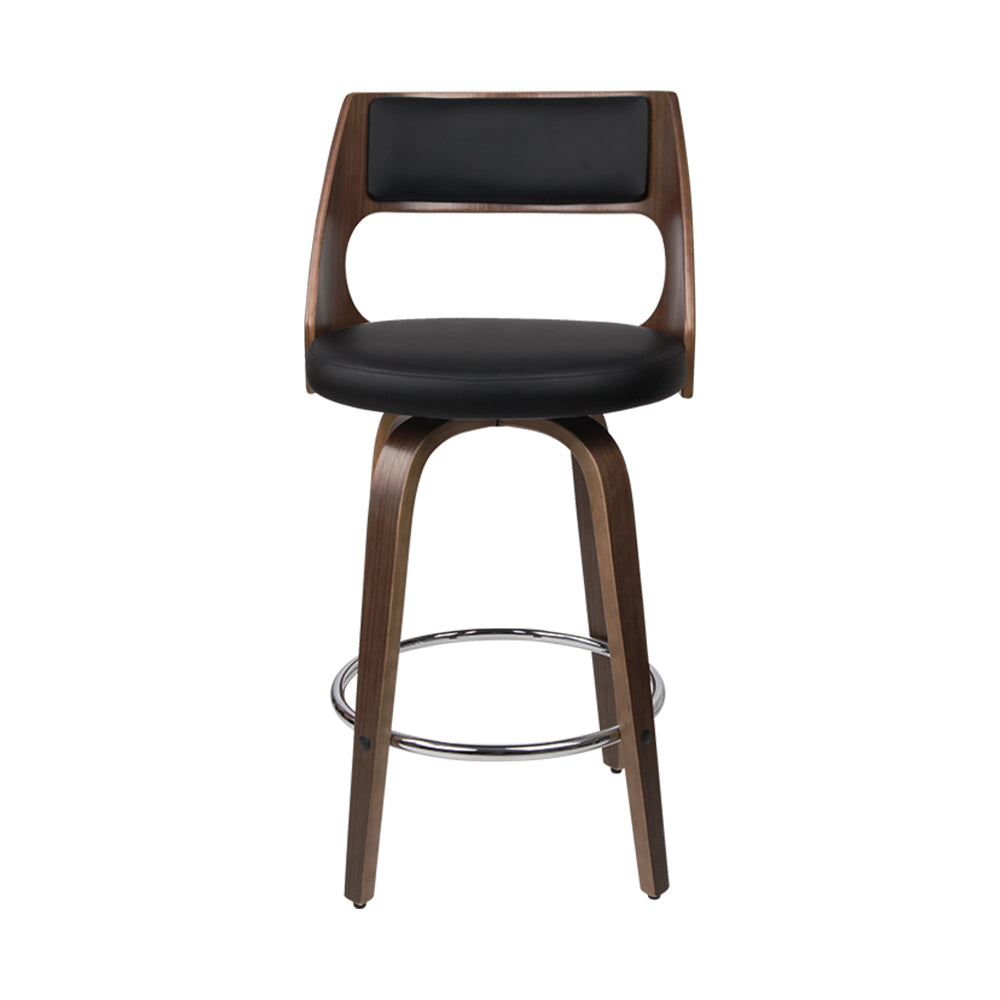 2 Pack Swivel Bar Stools with Leather Upholstery - 30 Inch Height Counter Stools for Kitchen Island, Breakfast Bar & Home Decor