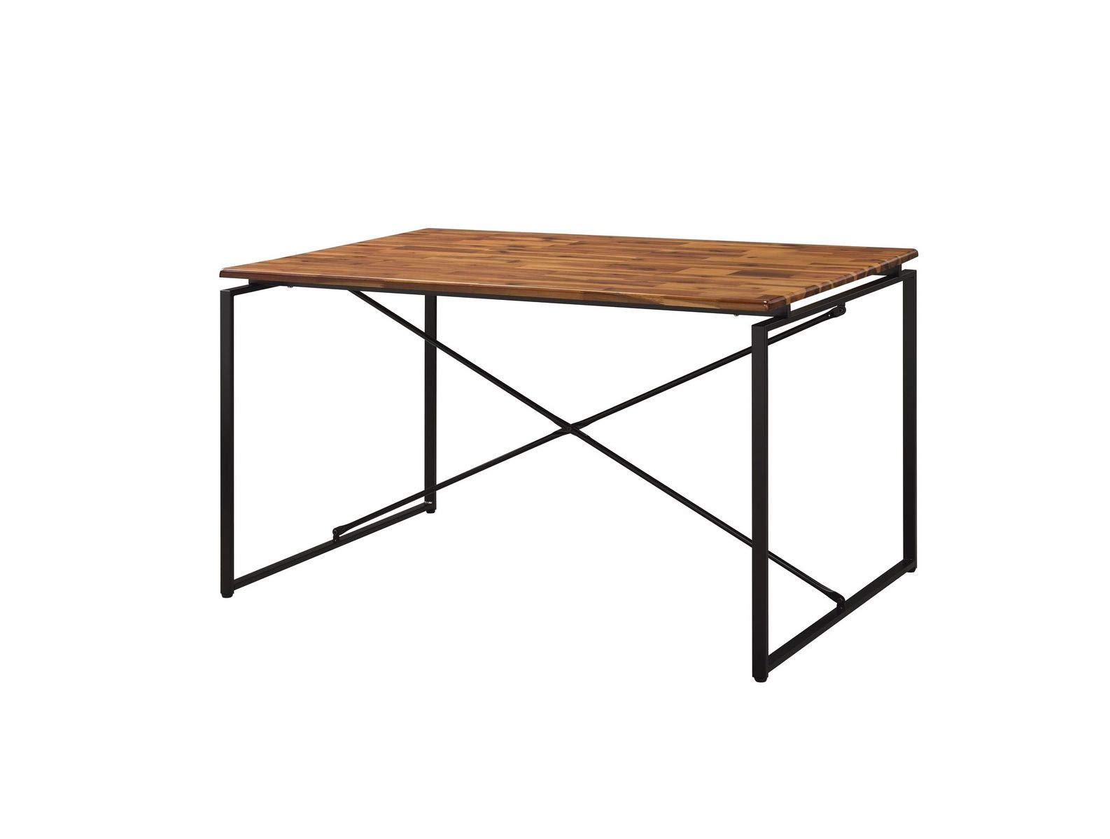 Jurgen Solid Oak & Black Coffee Table - Modern Sofa Side Table, Console Table, Dining Table & End Table for Living Room - Perfect for Home Decor, Office & Small Spaces