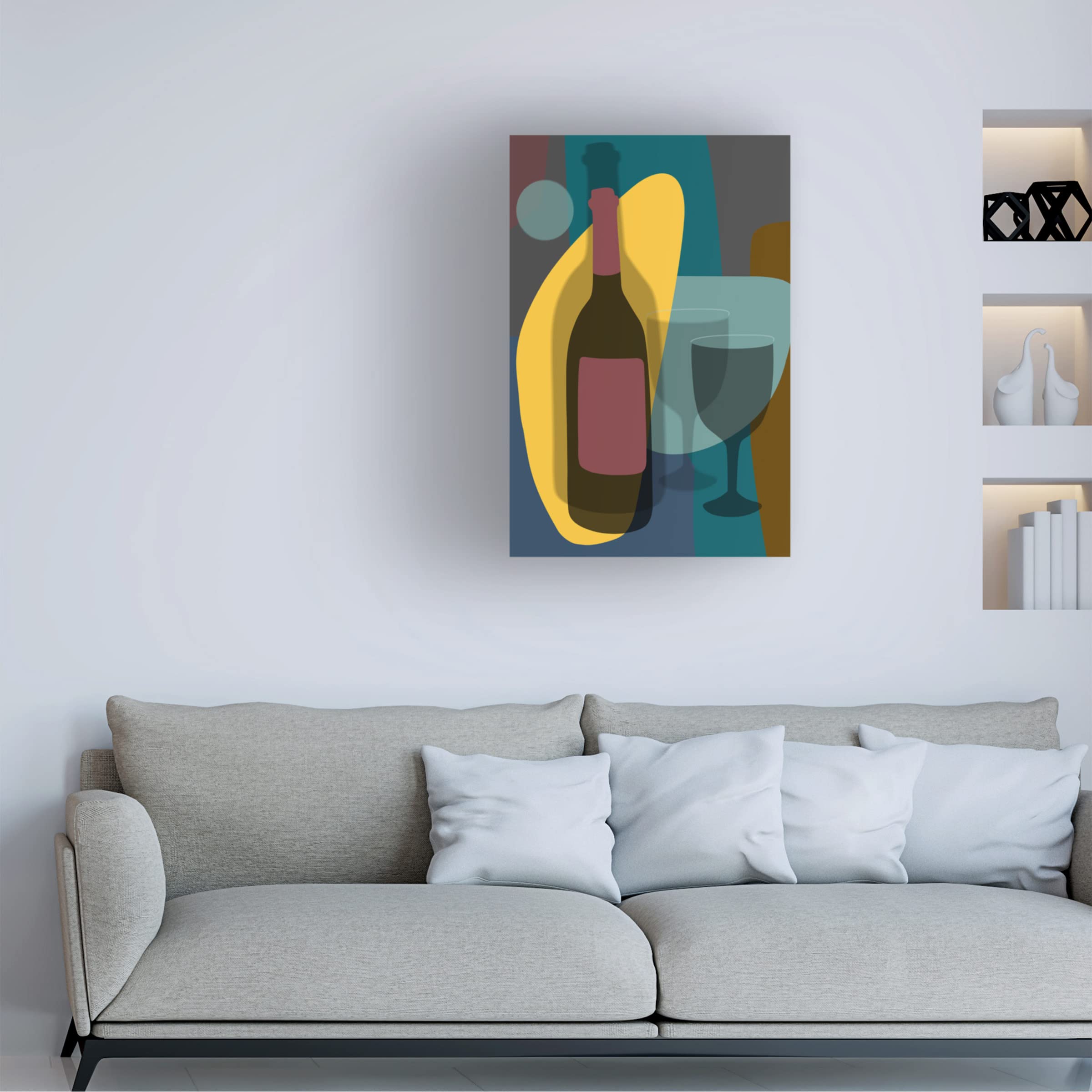 Trademark Fine Art 'Five O Clock' Canvas Wall Art by Ayse - Modern Home Decor for Living Room, Bedroom & Office