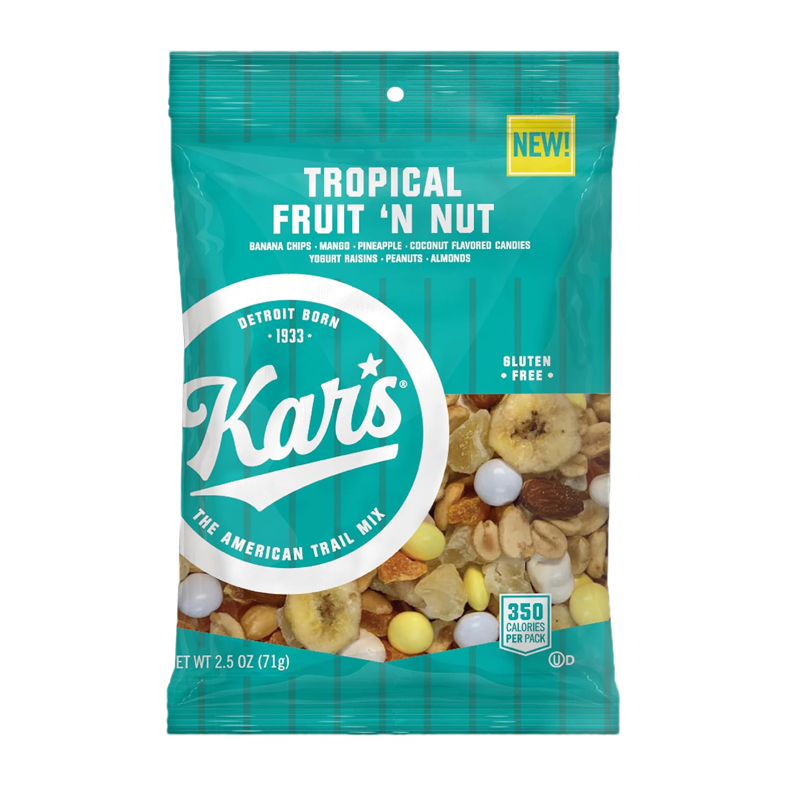 Kar's Nuts Tropical Fruit & Nut Trail Mix - 2.5oz Individual Snack Packs (Bulk 42 Count) | Gluten-Free, Vegan Healthy Snacks | Perfect for Office, Hiking & On-the-Go Energy Boost