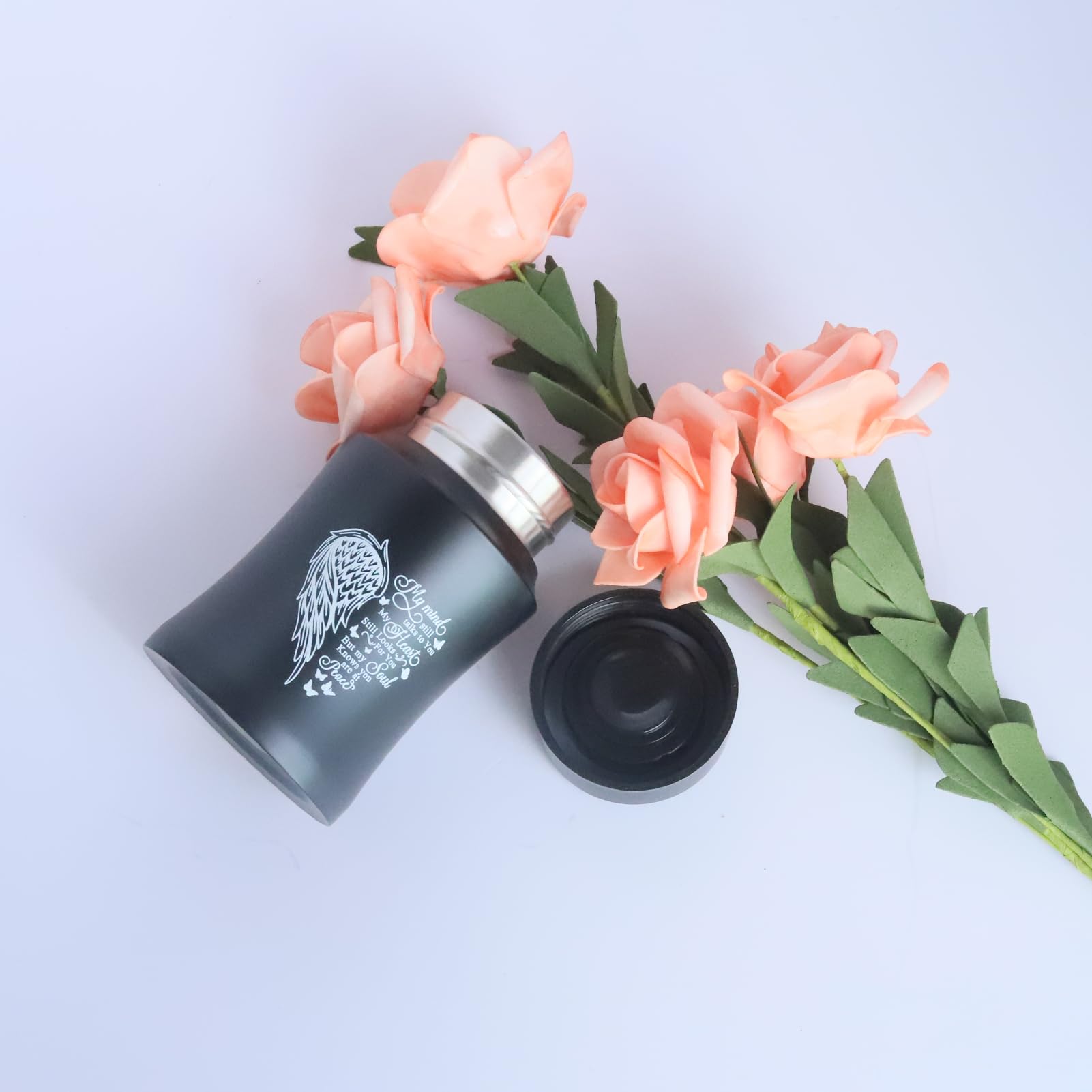 4.5 Inch Small Stainless Steel Cremation Urn for Human Ashes - Mini Keepsake Memorial Urn Container - Perfect for Home Display, Travel, or Scattering Ceremonies