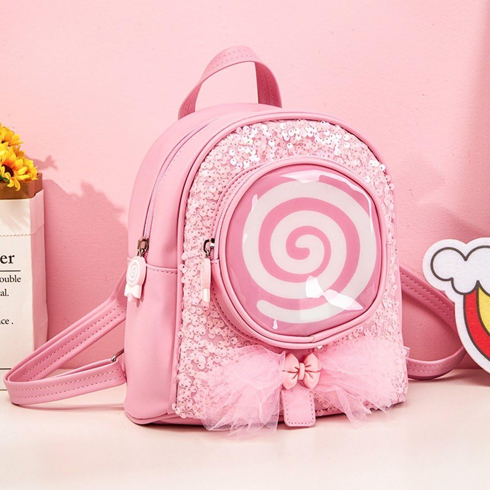 **Cute Cartoon Candy LED Light Backpack for Girls - School Bag with Shoulder Strap, Travel & Outdoor Backpack for Kids** - Perfect for School, Travel, Hiking & Daily Use