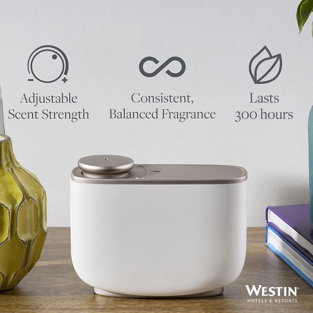 Westin White Tea Room Diffuser & Scent Capsule - Luxury Hotel Fragrance Oil Diffuser with Signature White Tea Aroma - Perfect for Home, Spa, Office & Relaxation Spaces