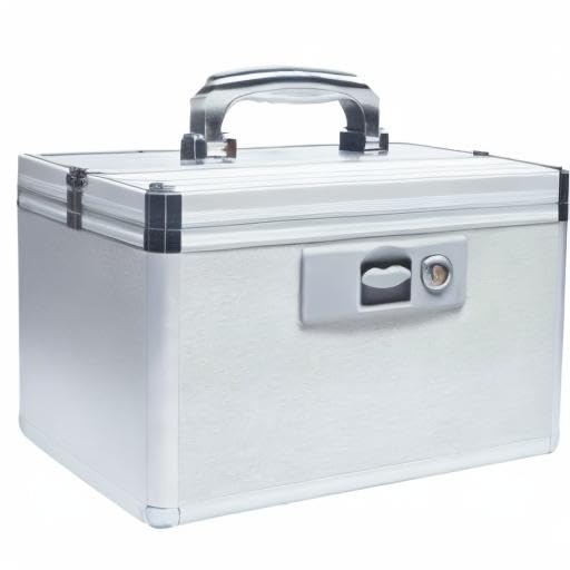 Durable Lockable Medicine Storage Box with Removable Tray & Shoulder Strap - Portable Organizer for Pills, First Aid Supplies & Small Items - Perfect for Home, Travel & Emergency Kits (Medium Size)