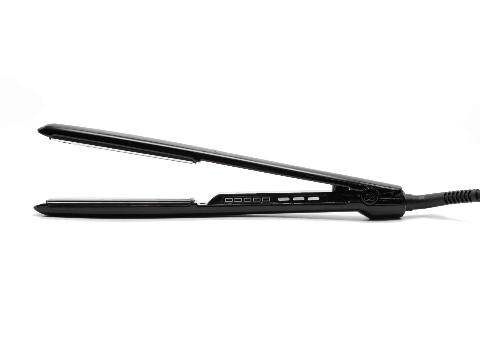 Corioliss C3 Professional Titanium Flat Iron Hair Straightener - Adjustable Temperature Control for Smooth, Shiny Hair - Perfect for Home & Salon Use (Black Gloss)