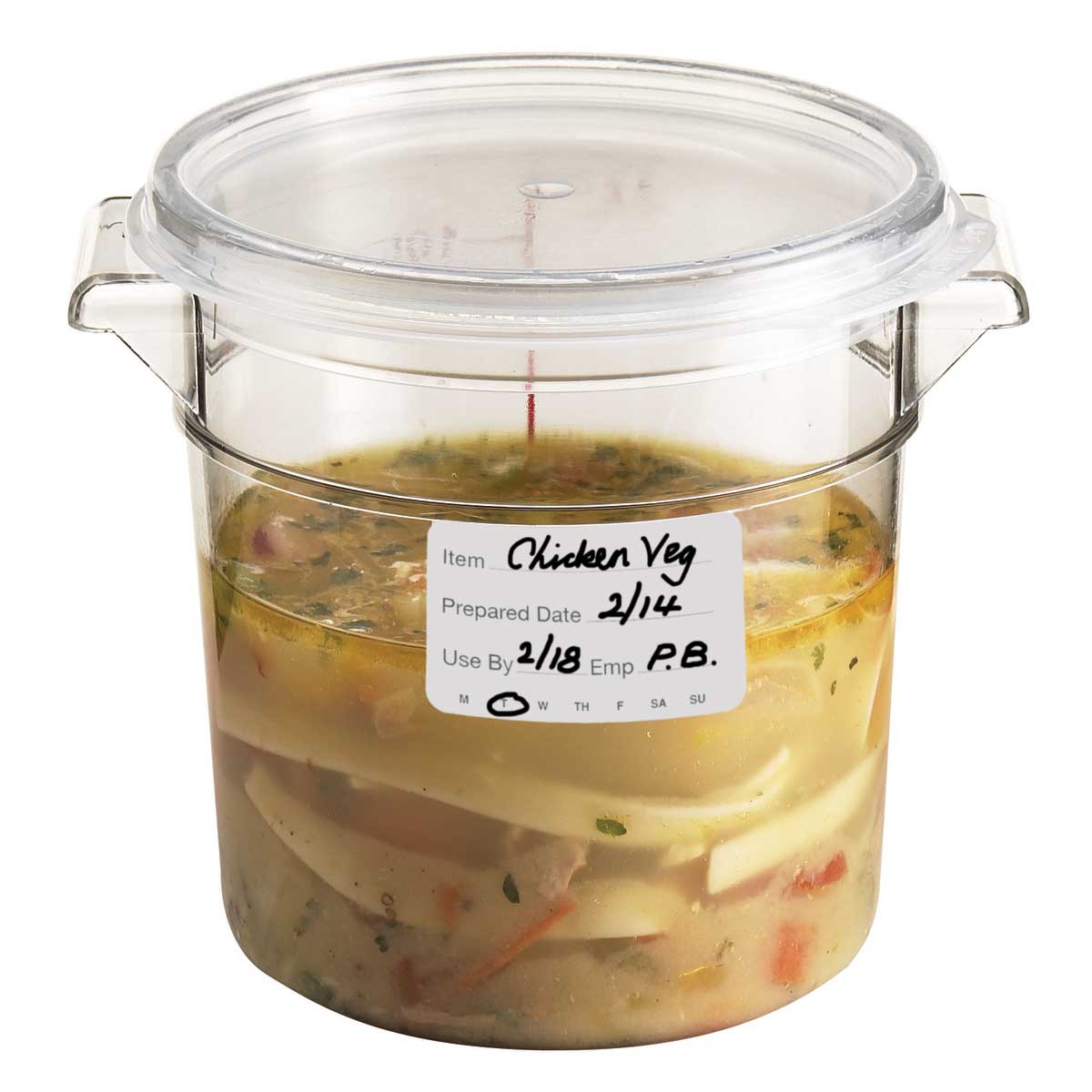 Cambro 1252SLB250 Dissolvable Label Rolls - 250 Labels per Box for Food Service, Kitchen & Commercial Use - Perfect for Dishwashers, Storage & Organization