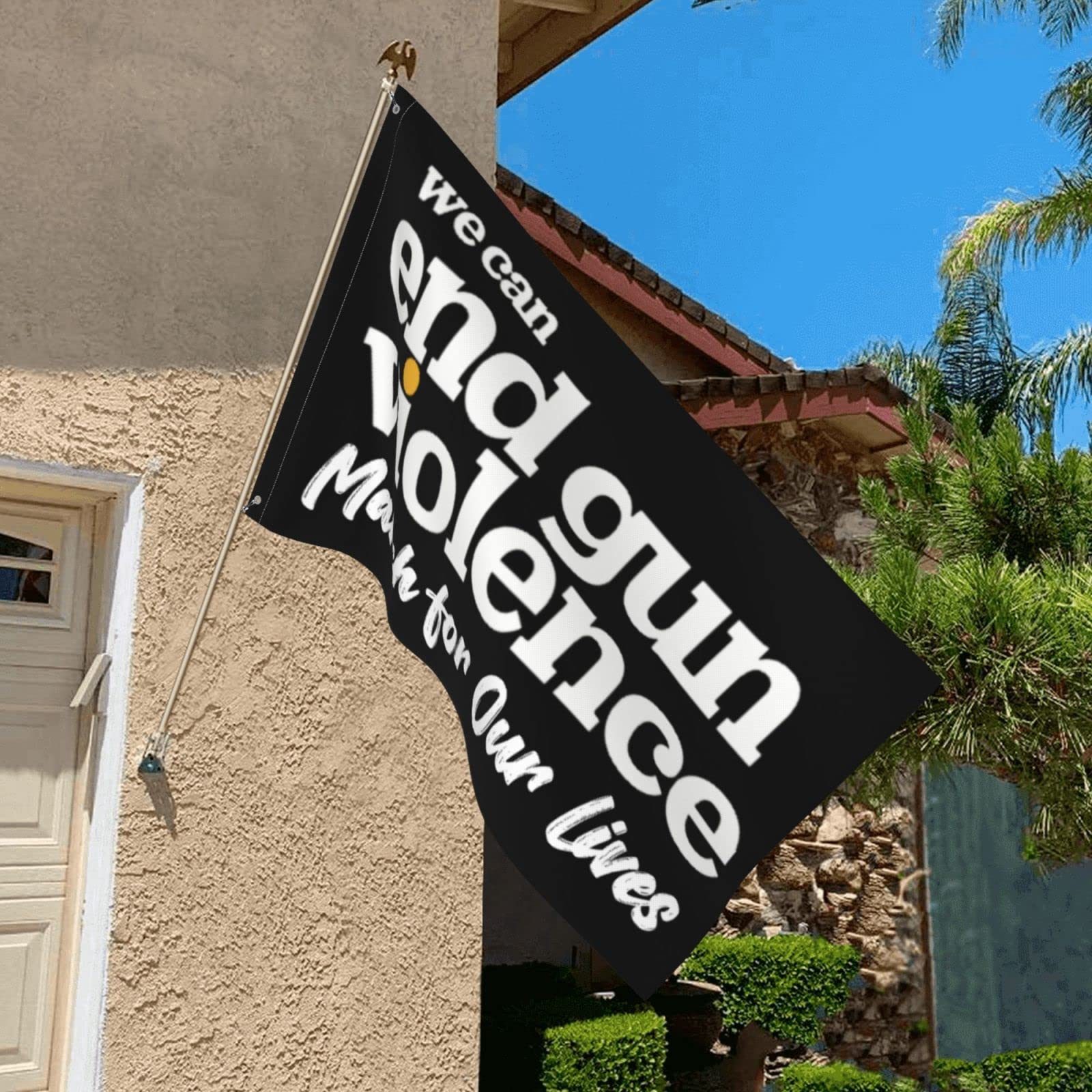 3x5 March For Our Lives Flag - Pray For Uvalde Texas, Enough Is Enough Gun Control Now, End Gun Violence, Protect Our Kids Not Guns, No More Silence Protest Banner - Perfect for Rallies, Memorials & Social Justice Events (No Flag Pole Included)