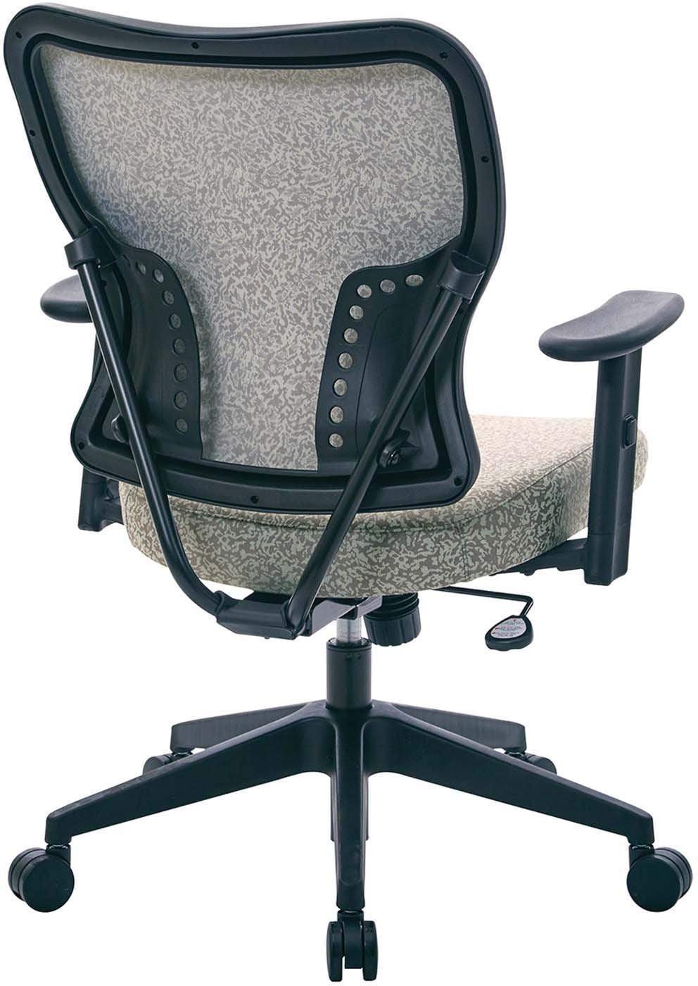 Premium Latte Fabric 2-in-1 Height Adjustable Office Chair with Lumbar Support - Ergonomic Desk Chair for Home & Office Workspace, Gaming, and Study