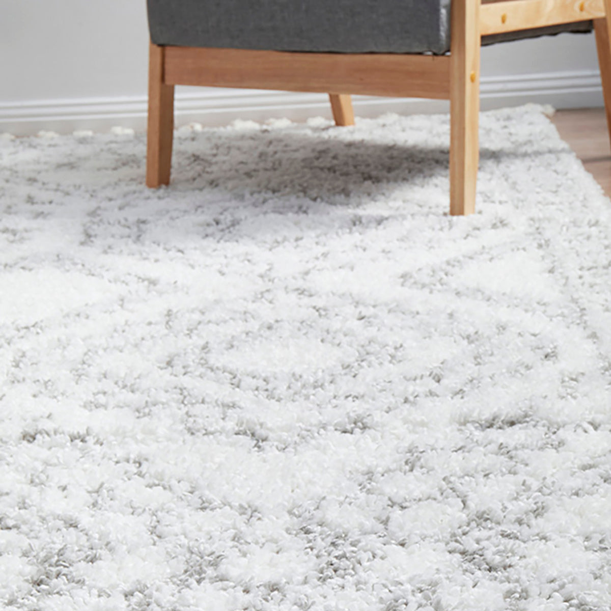 Casablanca Fez Rug (White) - Handmade Moroccan Wool Carpet for Living Room, Bedroom & Office Decor