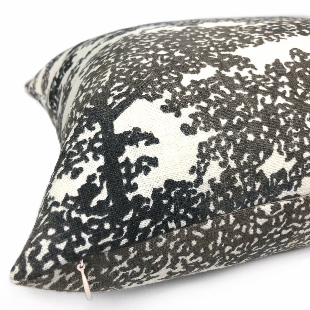 Pierowood Brown & Cream Forest Trees Print Pillow Cover - Decorative Throw Pillow Case for Living Room, Bedroom, Sofa - 18x18 Inches