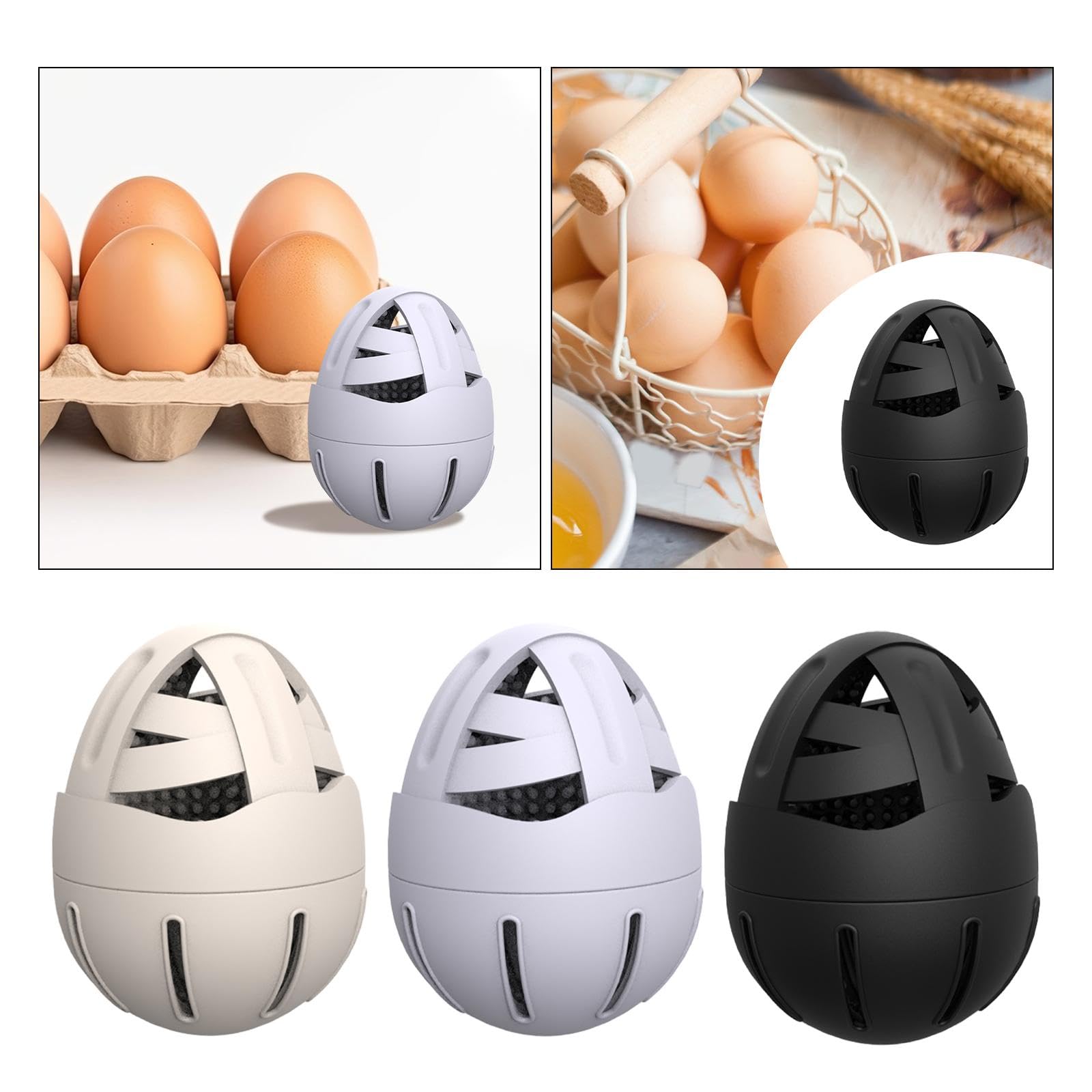 CALANDIS® Reusable Egg Scrubber - Soft Kitchen Gadget for Washing Eggs (7.3x5.5cm, Khaki) | Multipurpose Egg Cleaner for Fresh, Organic & Farm Eggs | Perfect for Home Cooking, Baking & Meal Prep