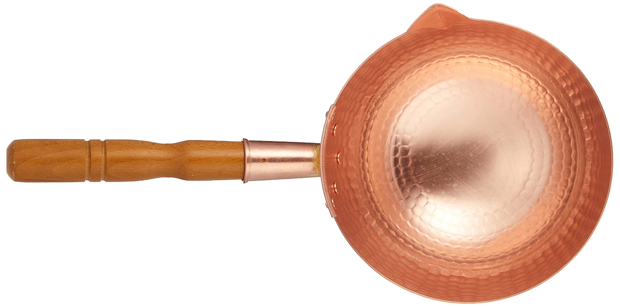 Marushin Pure Copper Bobbin Pot - 7.1 Inch (18cm) Untinned Japanese Tea Brewing Pot for Matcha & Sencha Ceremony | Traditional Tea Making Accessory