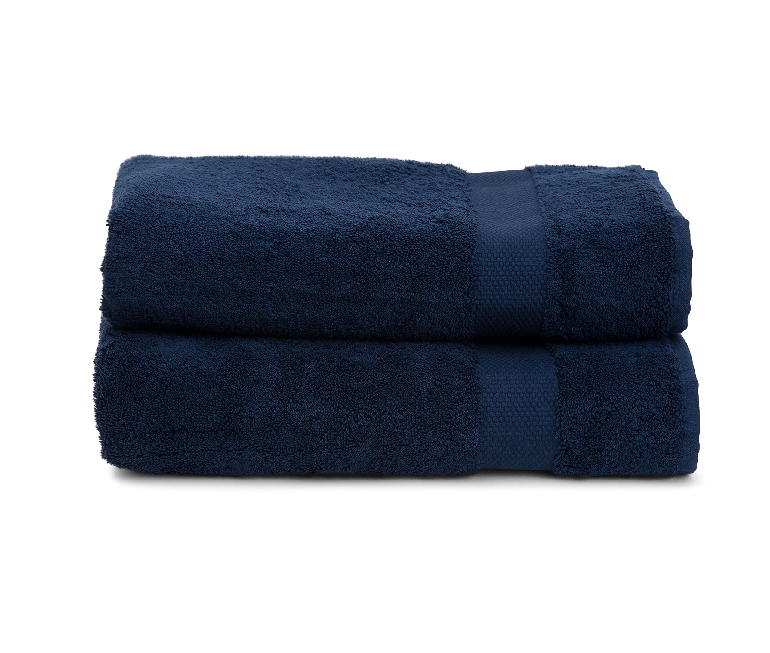 Premium Luxury Soft Bath Towels - 100% Turkish Cotton, Made in Turkey, Navy Blue, Set of 2 | Ultra Absorbent & Quick-Drying for Spa, Bathroom & Beach Use