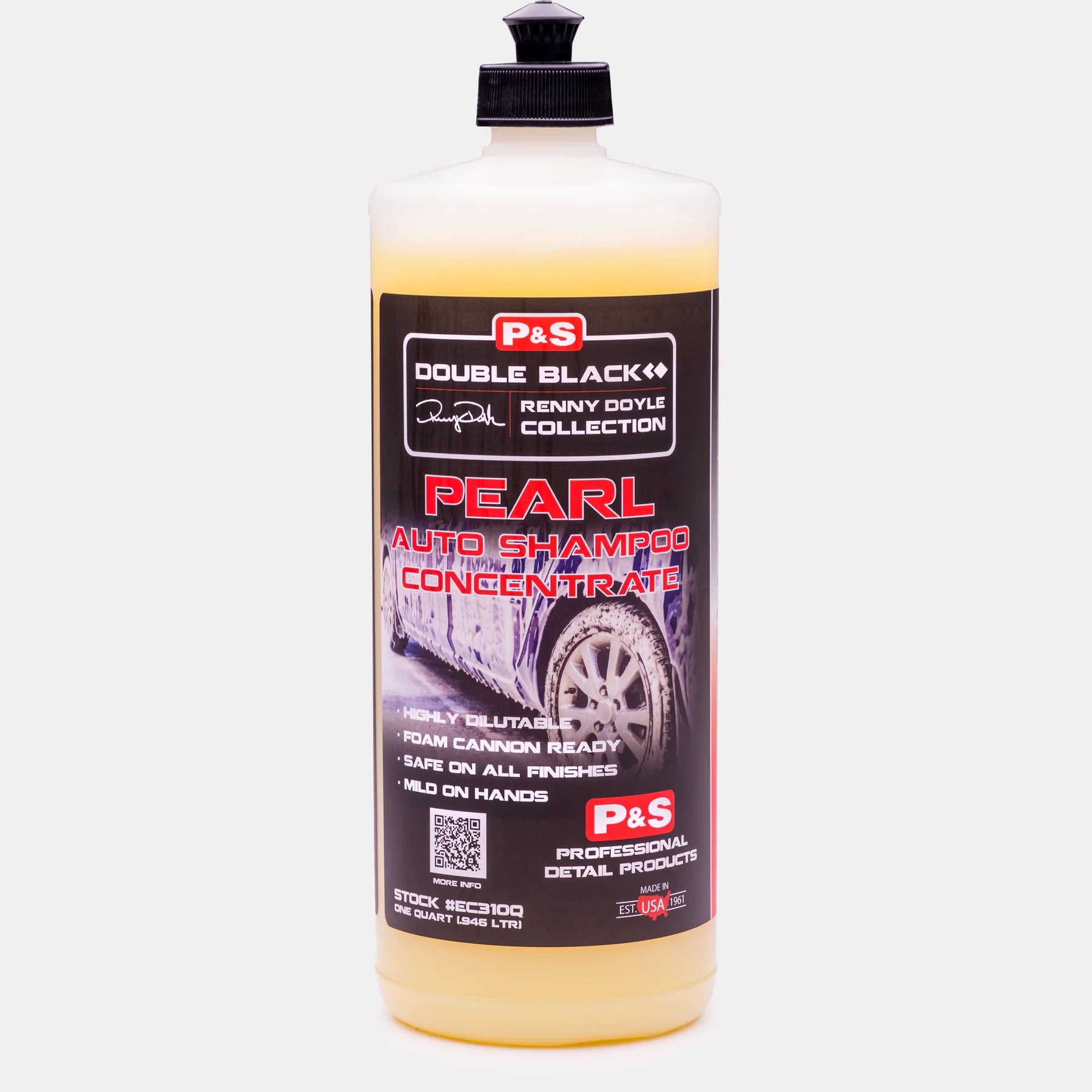P&S Double Black Collection Pearl Auto Shampoo - Premium Car Wash Soap for Deep Cleaning & Shine - Perfect for Detailing, Ceramic Coated & Luxury Vehicles