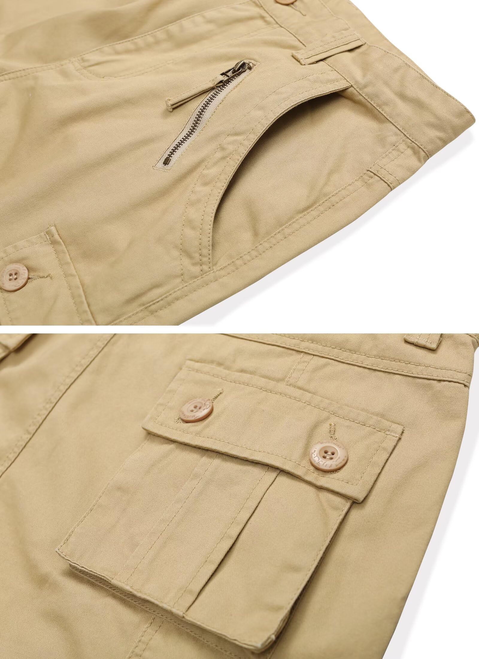 TRGPSG Men's Camo Cargo Pants - Cotton Casual Work Hiking Pants with 8 Pockets for Outdoor Adventures & Daily Wear