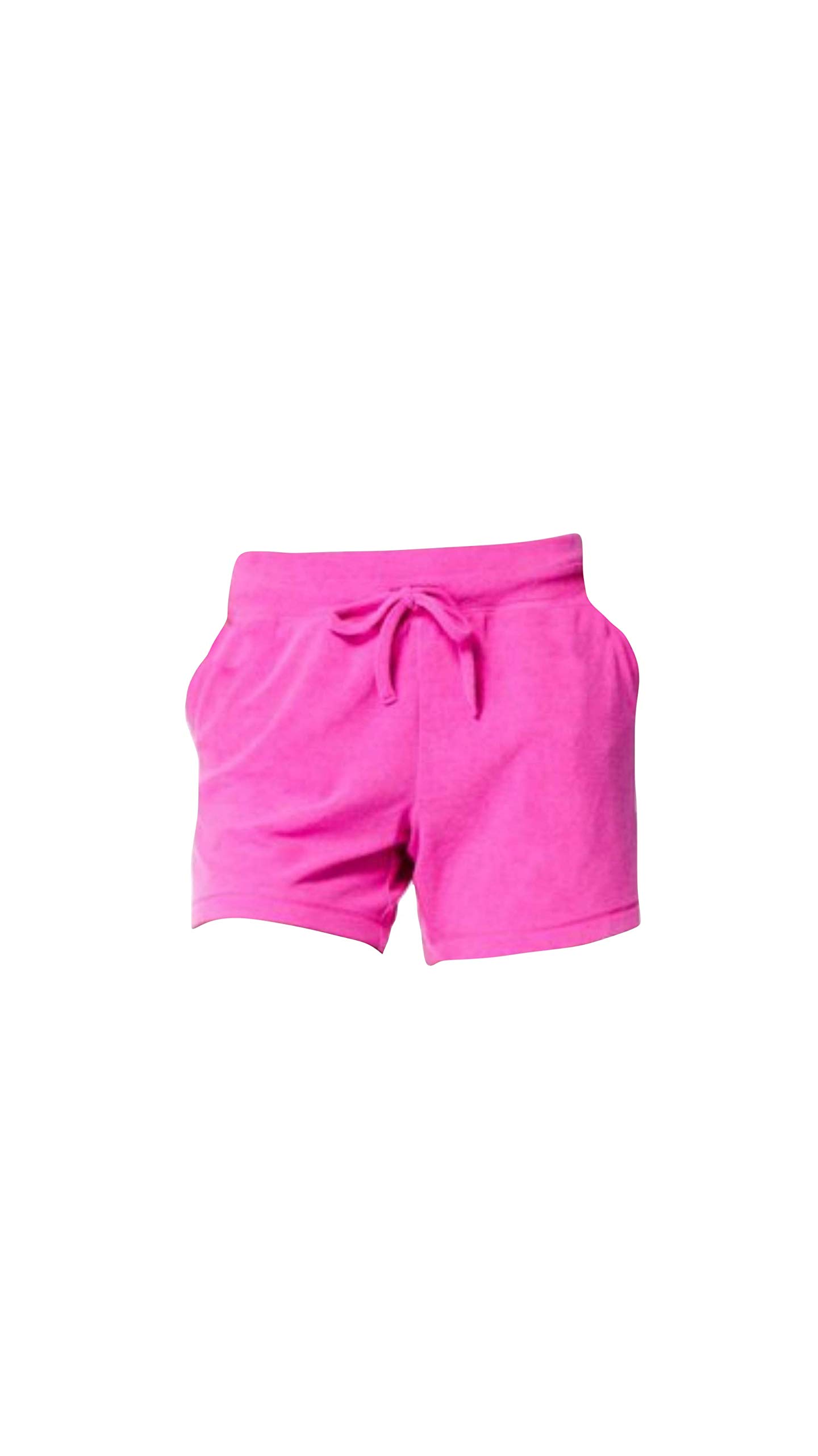 360Air Women's French Terry Shorts - Pink Size L for Yoga & Lounge