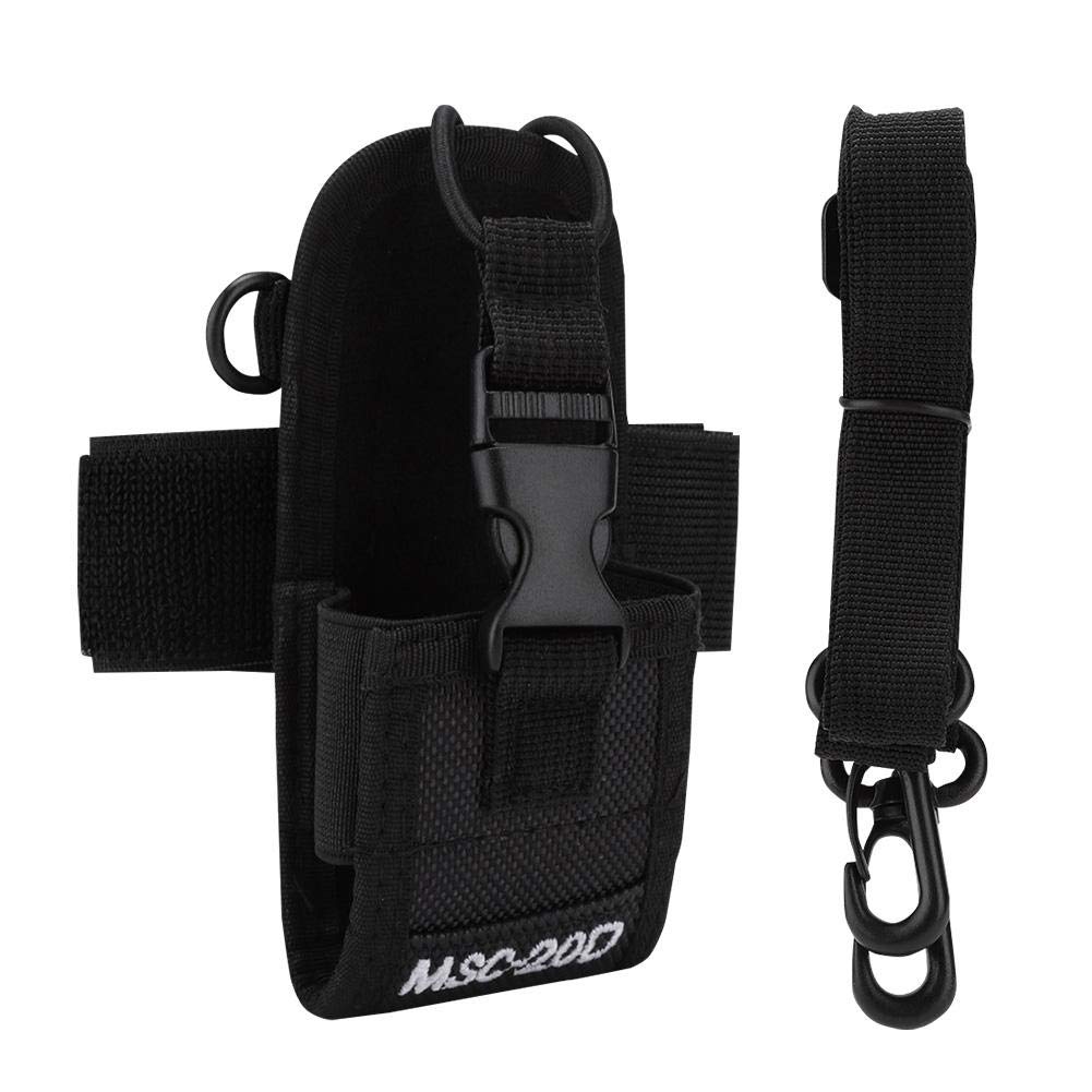 ASHATA Universal Two-Way Radio Arm Bag - Lightweight Nylon Anti-Wear Portable Walkie Talkie Holder with Adjustable Armband - Perfect for Outdoor Activities, Construction Sites, Security Work and Emergency Communication