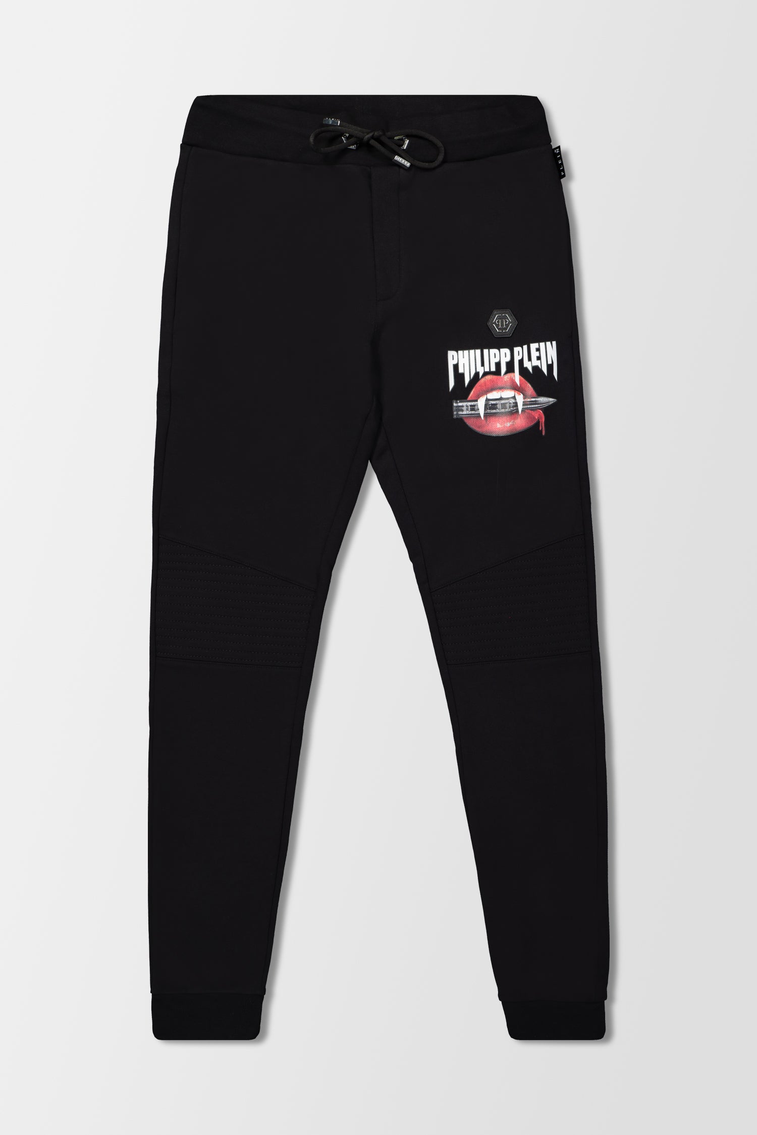 Philipp Plein Black Vampire Jogging Pants for Men - Stylish Gothic Streetwear for Casual Wear & Night Out