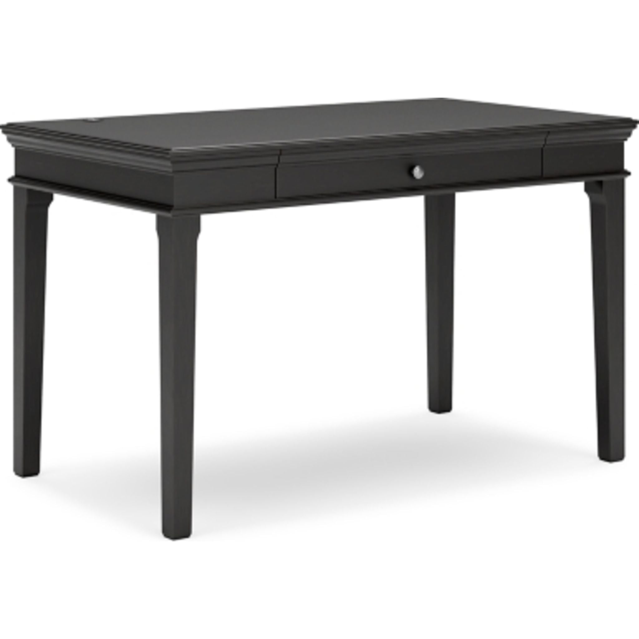 Beckincreek Black Office Desk - Modern Writing Desk for Home & Office Workspace, Study, and Computer Use