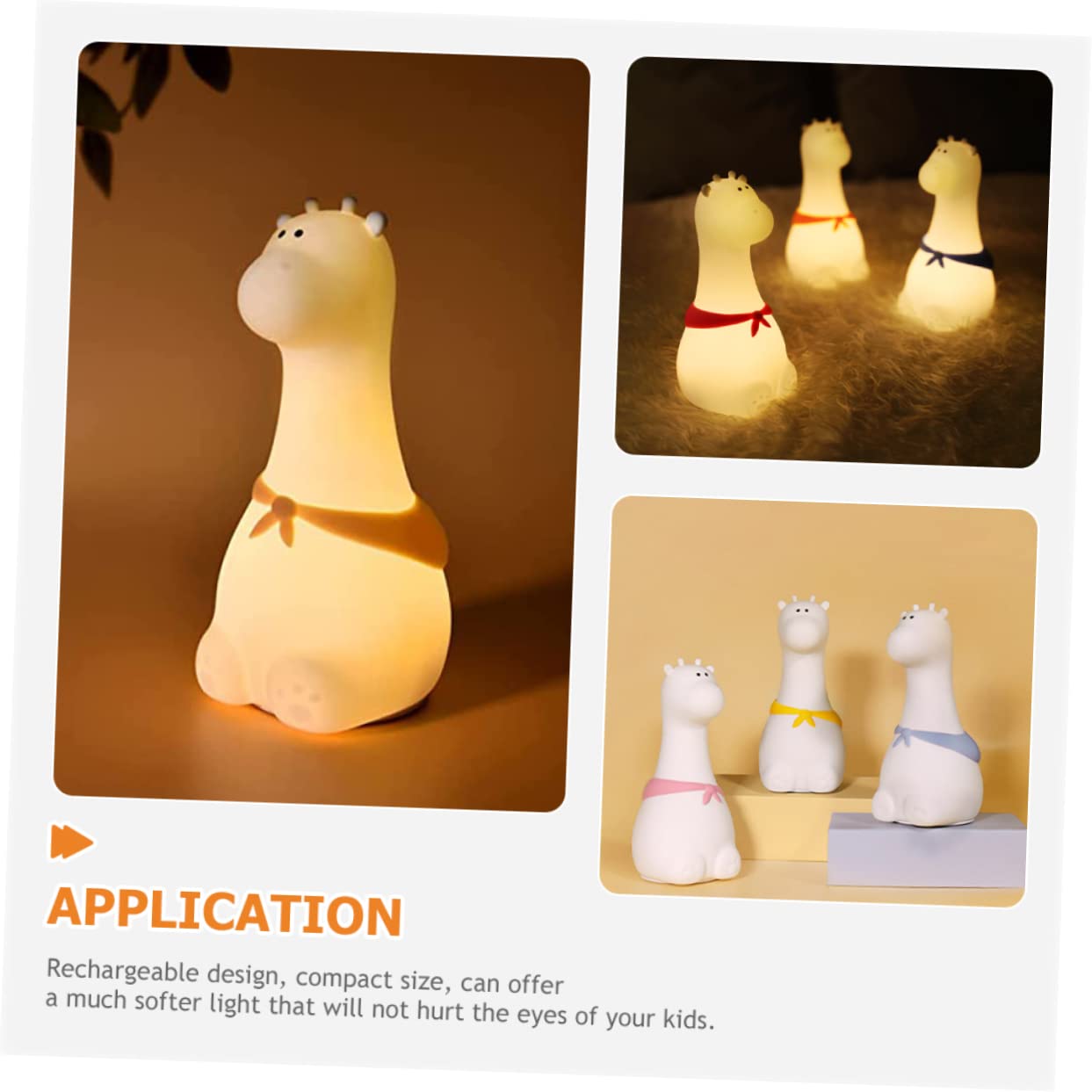 DOITOOL 5-Pack Cute Giraffe Night Light for Kids - Soft Glow LED Nursery Lamp, Baby Room Decor, Bedside Nightlight for Bedrooms - Perfect for Bedtime Stories & Nighttime Comfort