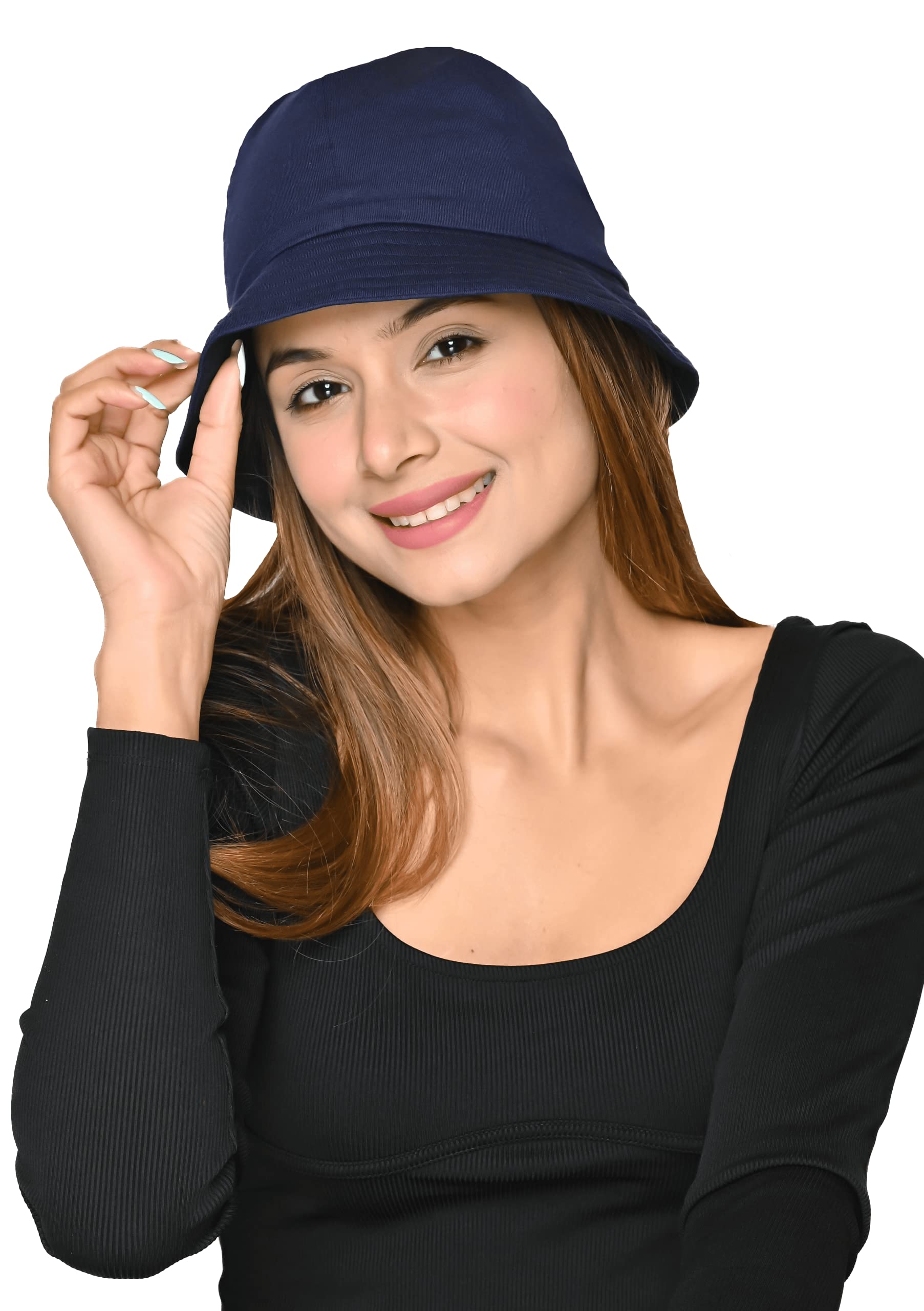 Women's Bamboo Summer Bucket Sun Hat with 2 Headbands - UPF 50+ Wide Brim Beach Hat for Travel, Gardening, and Outdoor Activities