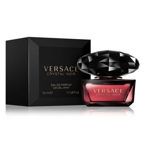 Versace Crystal Noir 50ml EDP Perfume for Women - Luxury Floral Oriental Fragrance with Gardenia & Amber Notes | Perfect for Evening Events, Date Nights & Special Occasions