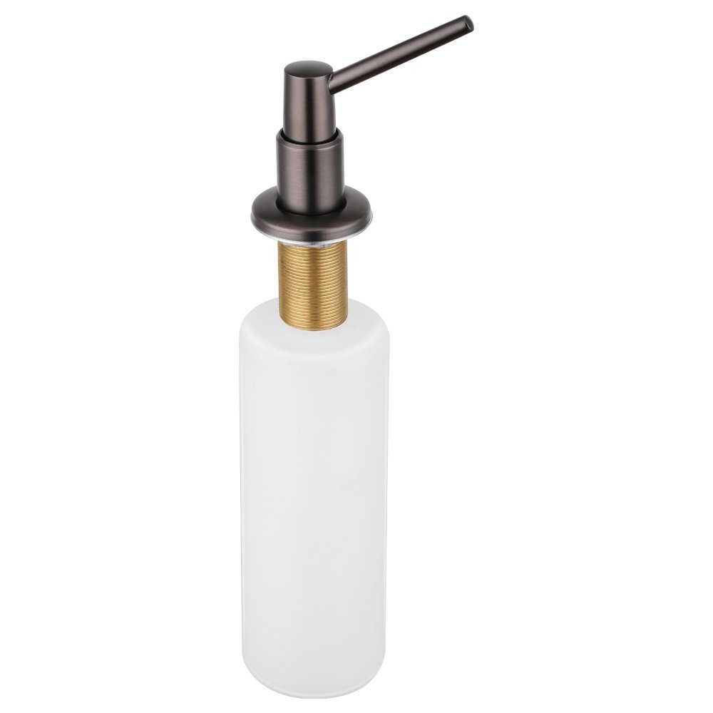 Pacific Bay Edgewood Built-in Deluxe Kitchen Countertop Pump Soap & Lotion Dispenser in Venetian Bronze - Perfect for Modern Kitchens & Bathrooms
